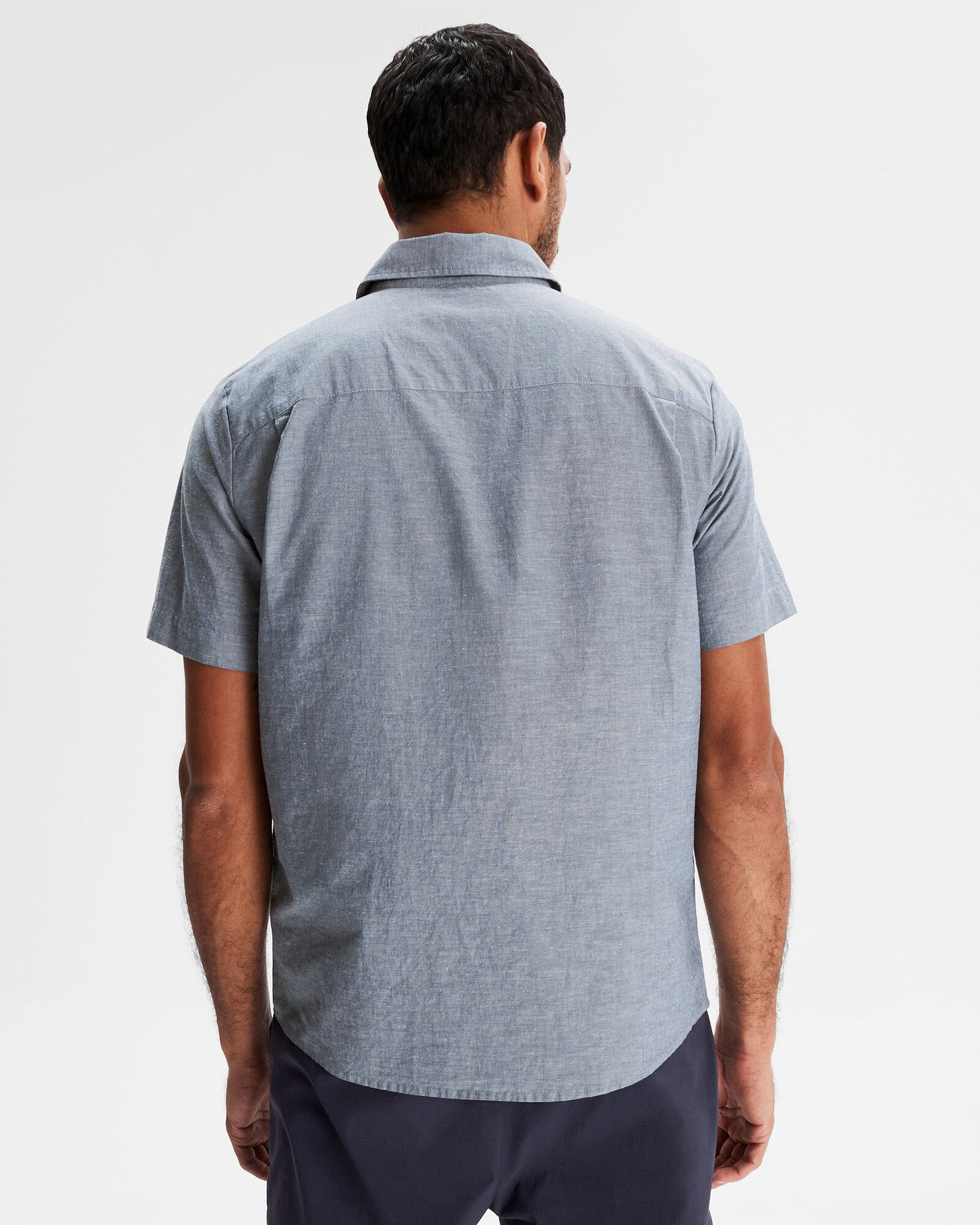 Men's Flaxton LT Short Sleeve Chambray Shirt - Lightweight Casual Button Down for Summer | Office, Outdoor & Travel Wear