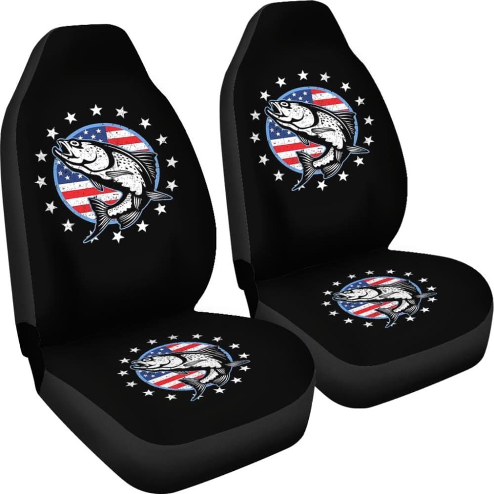 Premium Trout Fish Design Car Seat Covers for Fishing Enthusiasts - Waterproof & Durable Protection for Trucks, SUVs, and Outdoor Adventures