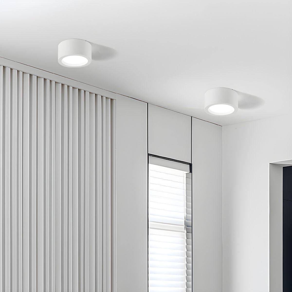 Ethan Modern LED Ceiling Light Fixture - Dimmable Flush Mount Lighting for Bedroom, Living Room & Kitchen - Energy Efficient Indoor Home Decor