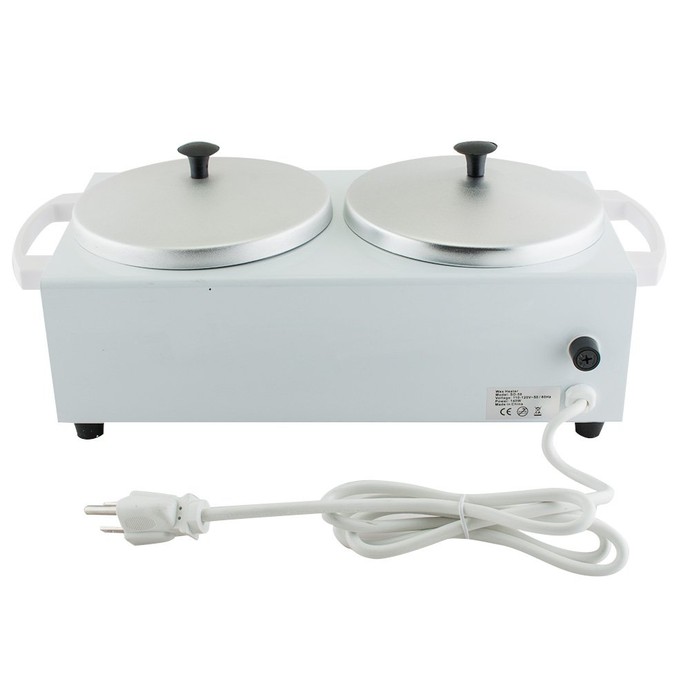 110V Professional Double Wax Warmer - Electric Heater for Facial & Body Waxing - Adjustable Temperature SPA Machine - Fast Heating & Easy to Use - Perfect for Home Salons, Spas & Beauty Clinics (USA)