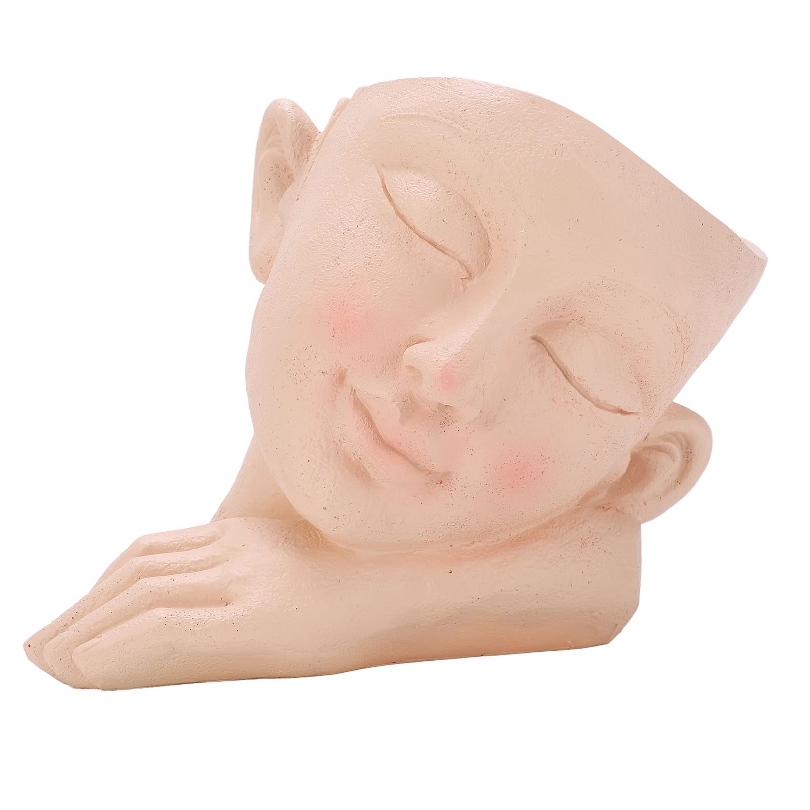 Unique Face Design Synthetic Resin Flower Pot - Modern Art Planter for Home, Office & Table Decor | Perfect for Indoor Plants, Succulents & Desk Accessories
