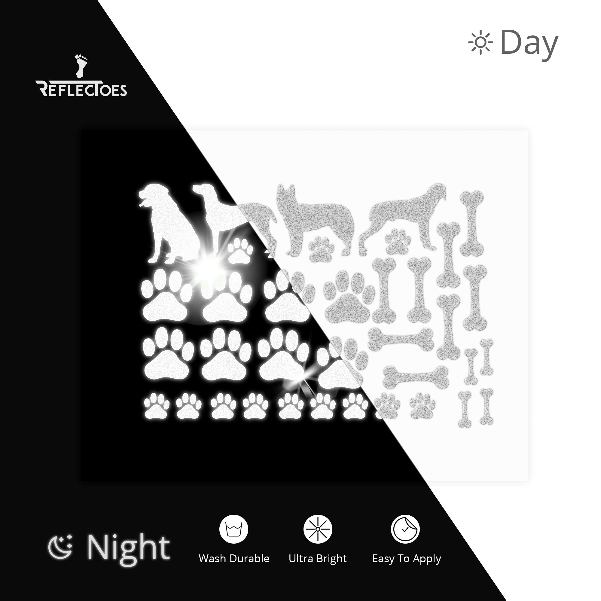 High Visibility Reflective Iron On Stickers for Clothing - Safety Patches for Night Running, Cycling & Outdoor Activities
