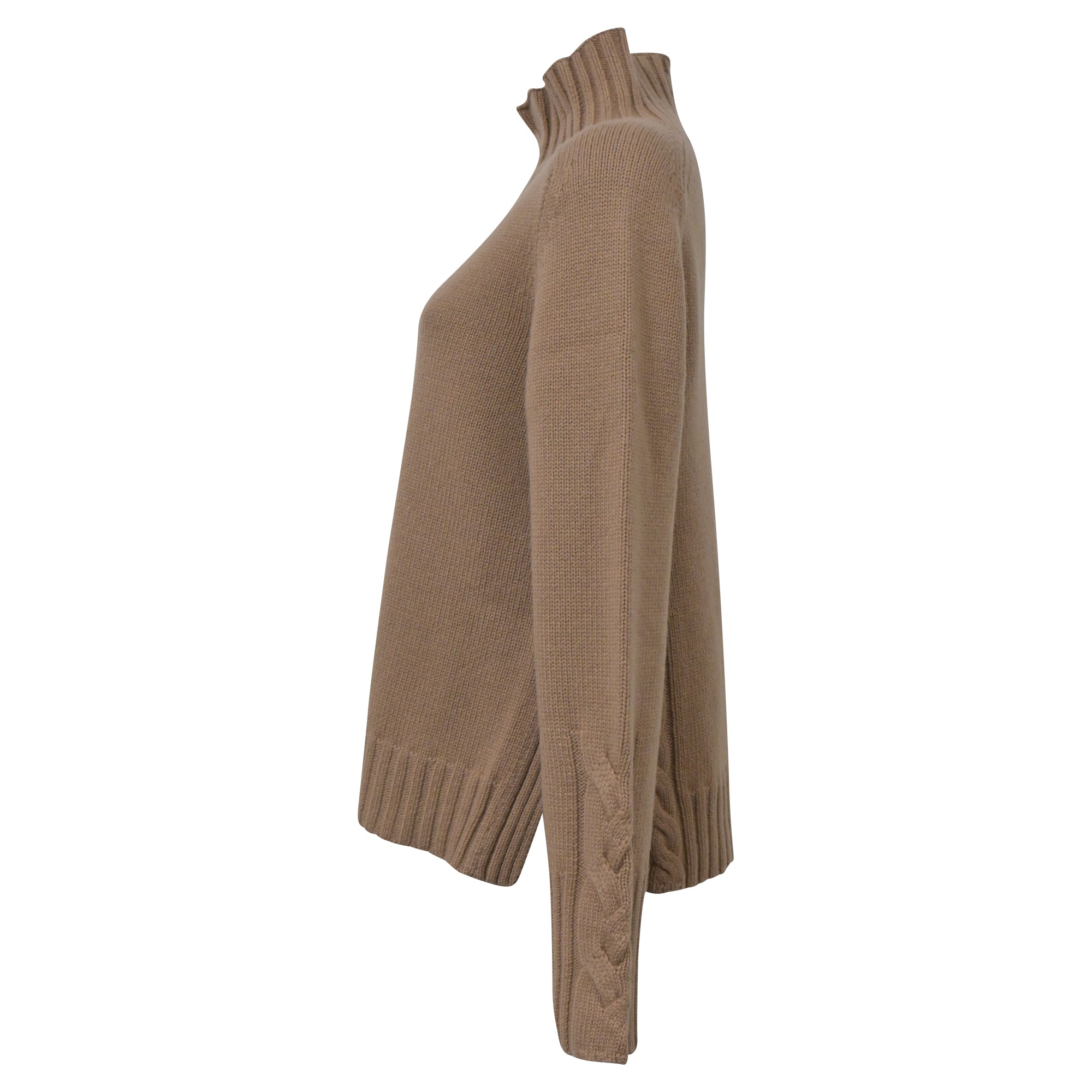 Max Mara Women's Beige Wool Sweater - Soft & Warm Oceania Knit Pullover for Fall & Winter Fashion | Cozy Office & Casual Outfit