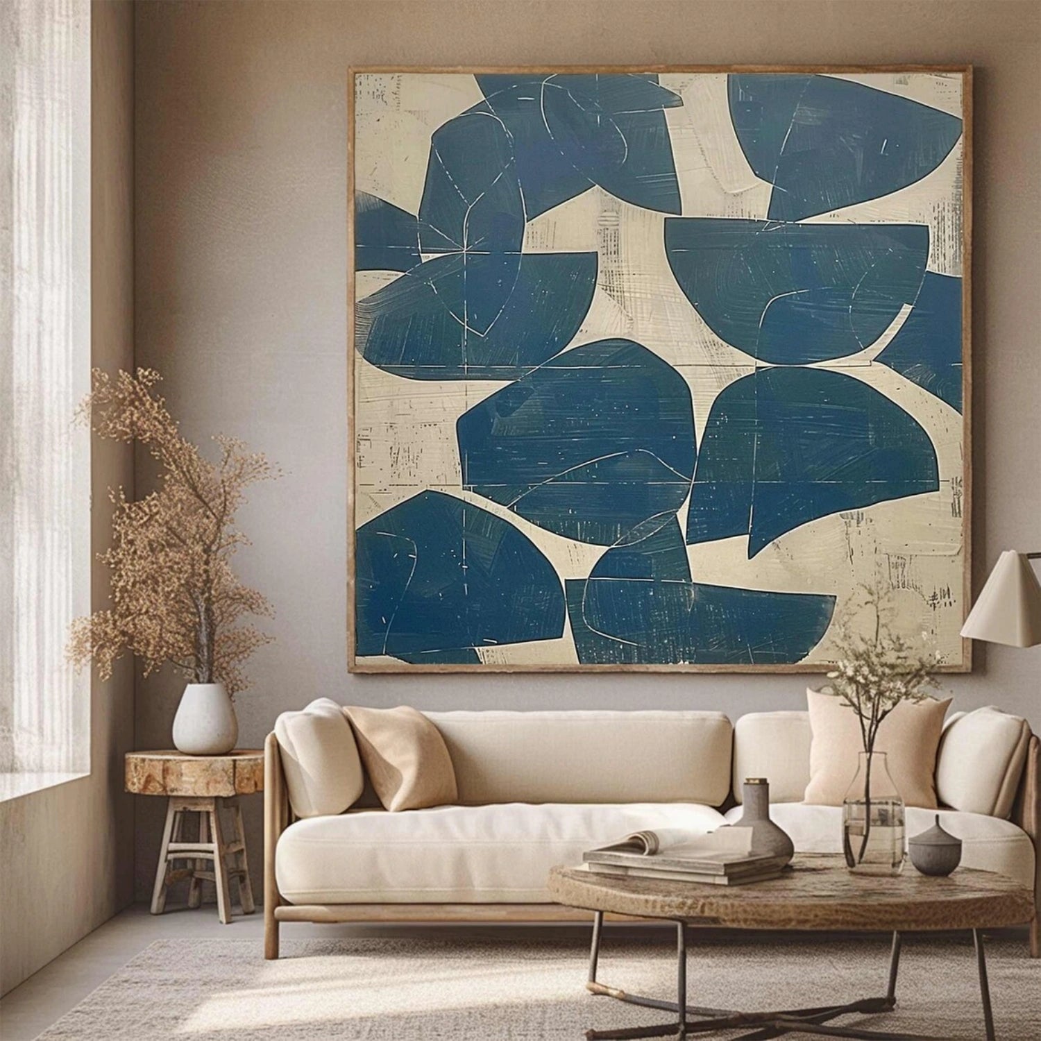 Abstract Painting #AB 419 - Modern Wall Art for Living Room, Bedroom & Office Decor | Handmade Canvas Artwork