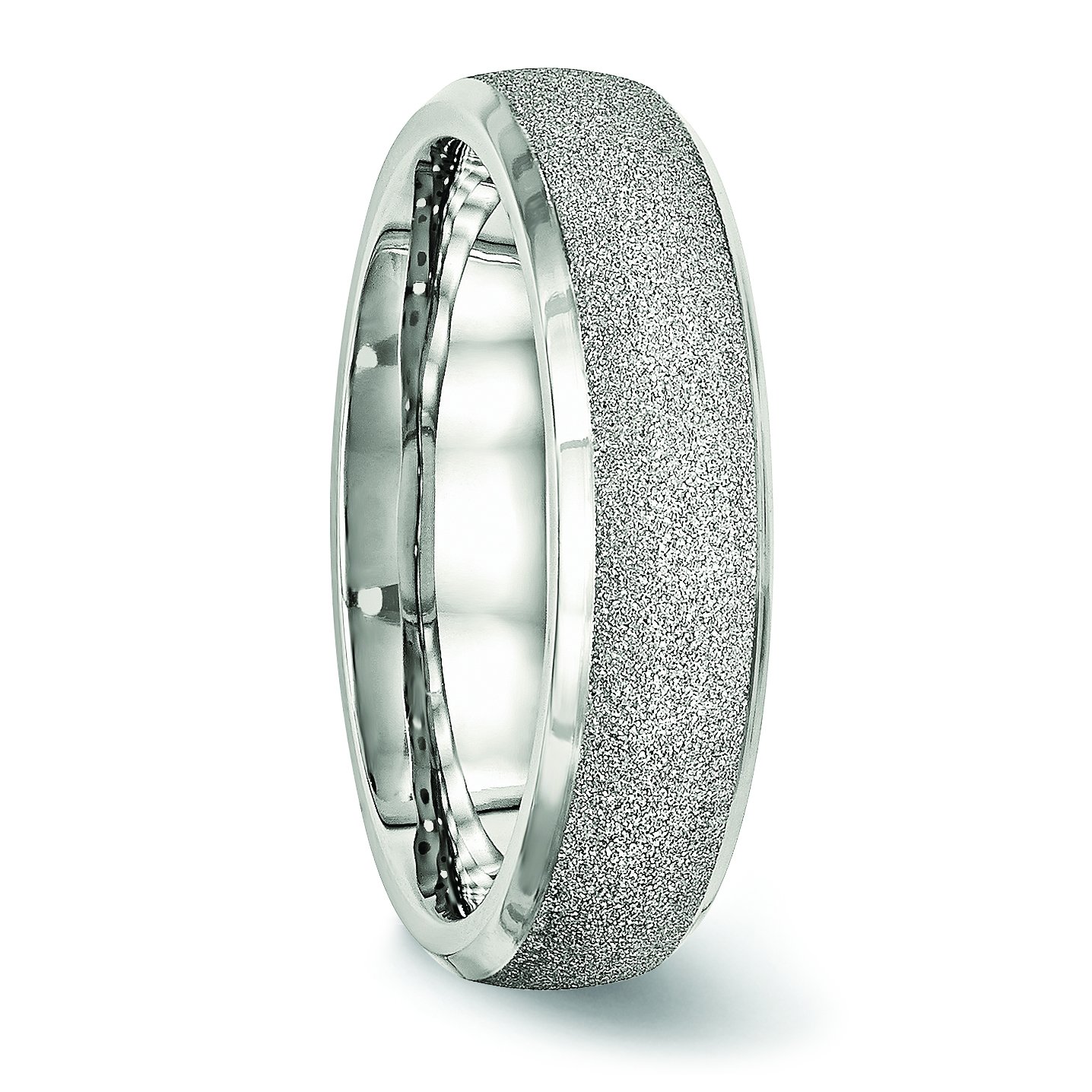 Men's Stainless Steel Polished Laser Cut Wedding Band Ring - Durable & Hypoallergenic for Everyday Wear - Perfect for Weddings, Anniversaries, and Special Occasions