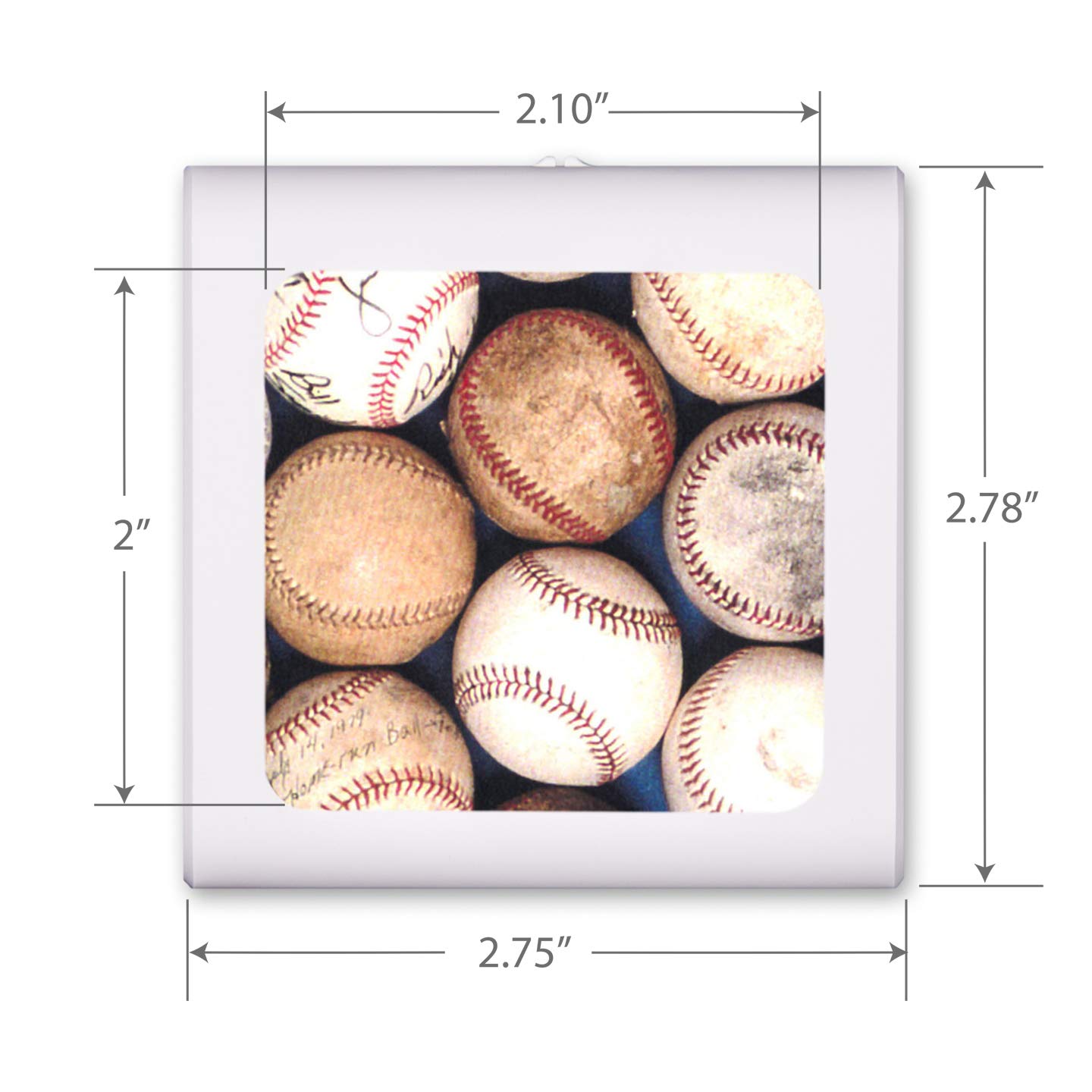 Dimmable LED Night Light with Auto On/Off Sensor, Adjustable Brightness & Warm White Light - Perfect for Bathroom, Hallway, Nursery, Kids Room & Bedroom - Baseball Design for Home Safety & Comfort