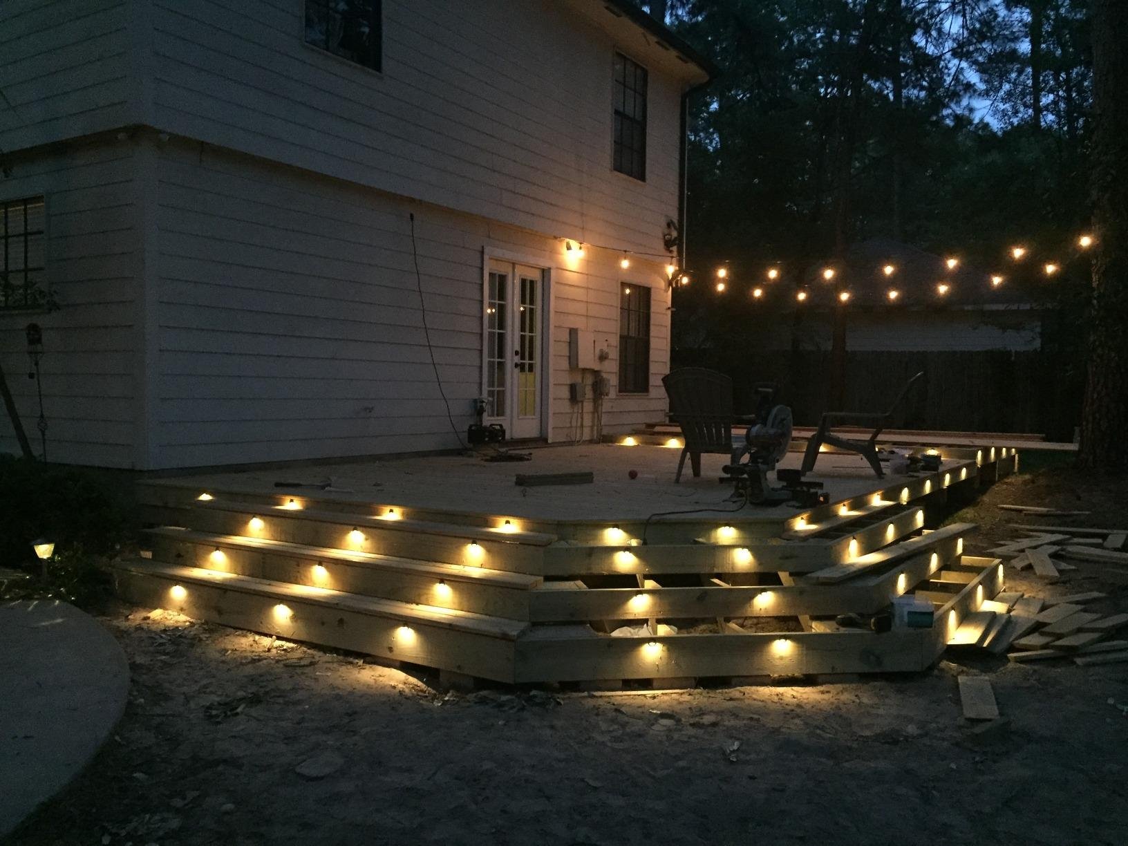 FVTLED 6-Pack Warm White LED Deck Lights Kit - Φ1.38 Inch Outdoor Garden & Yard Lighting, Recessed Pathway Step Lights for Patio, Stairs, Walkway (Black)