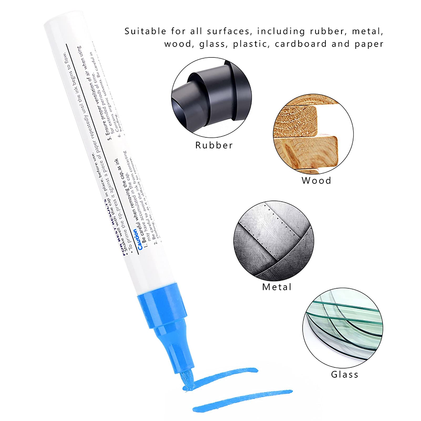 Premium Waterproof Car Tire Paint Pen - Professional Blue Tire Lettering Marker for Cars, Trucks & Motorcycles - Perfect for Custom Designs, Touch-Ups & DIY Projects