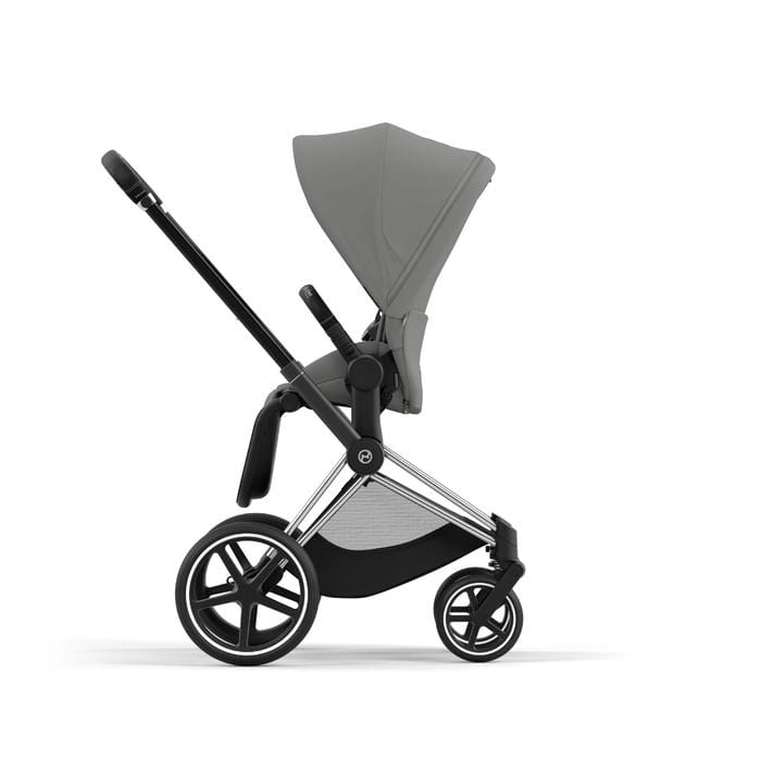 Cybex Priam 4 Complete Stroller - Chrome/Black Luxury Baby Stroller with All-Wheel Suspension | Perfect for City Walks, Travel & Everyday Use