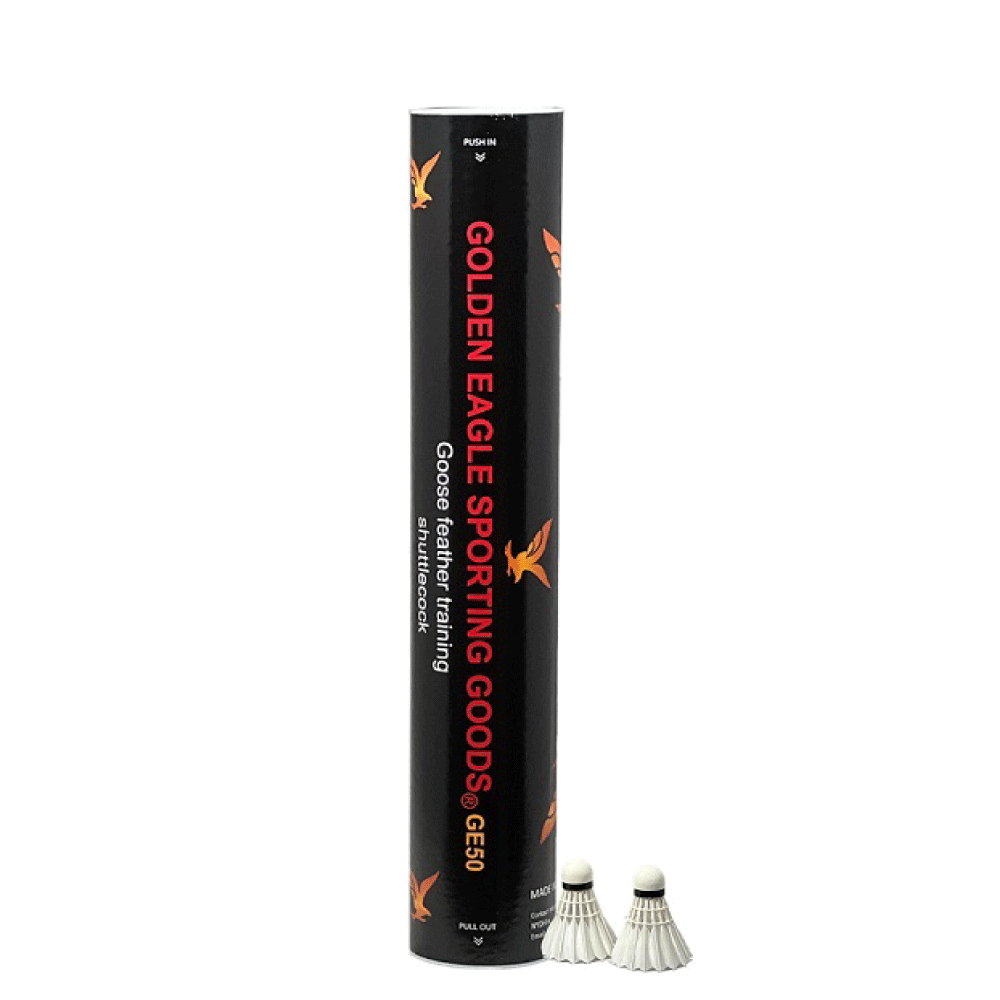 Premium GE50 Golden Eagle Badminton Shuttlecocks - Professional Grade Feather Birdies for Tournament & Training - Ideal for Indoor/Outdoor Play & Competitive Matches