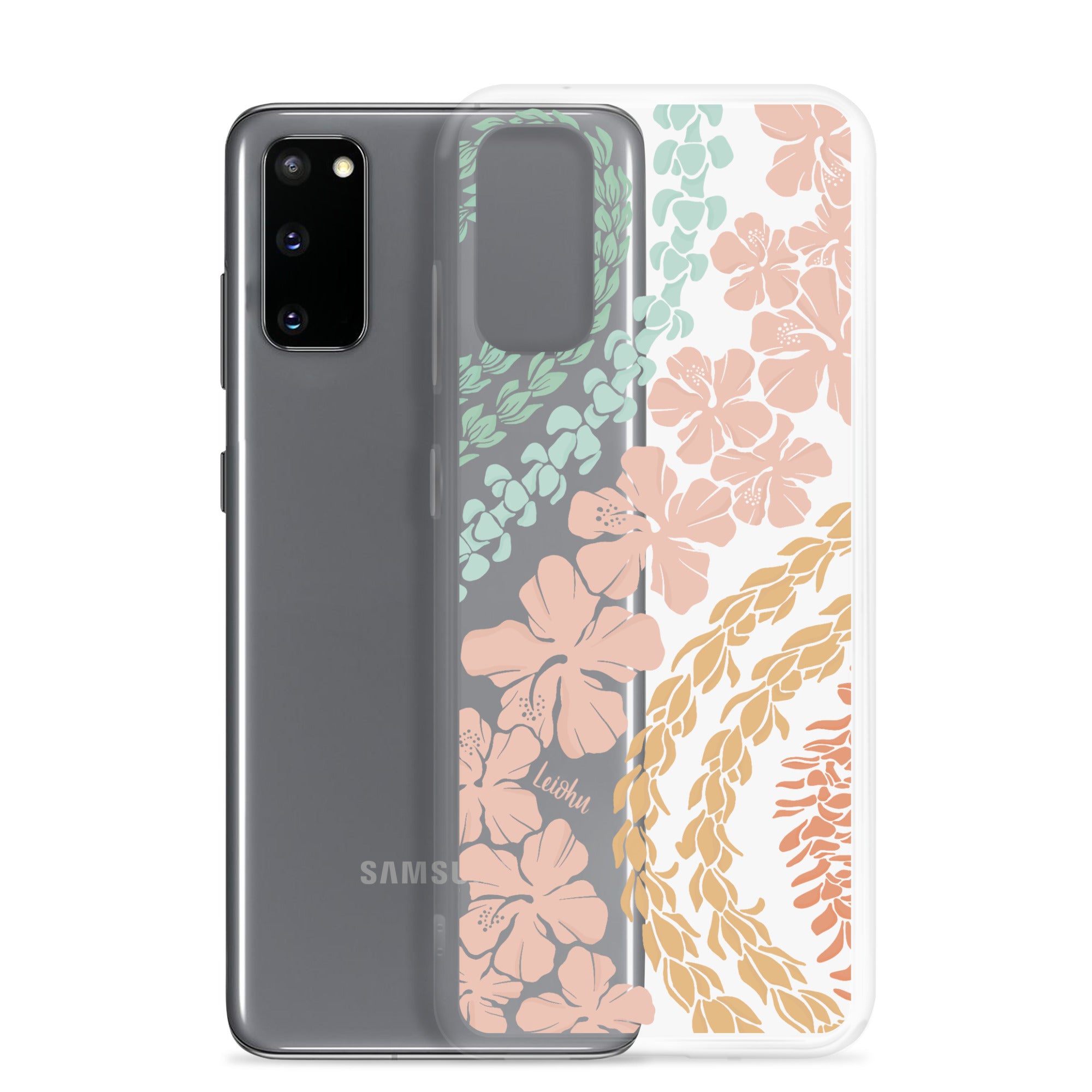 Groovy Lei Clear Protective Case for Samsung Galaxy - Slim & Durable Phone Cover for Everyday Use & Travel