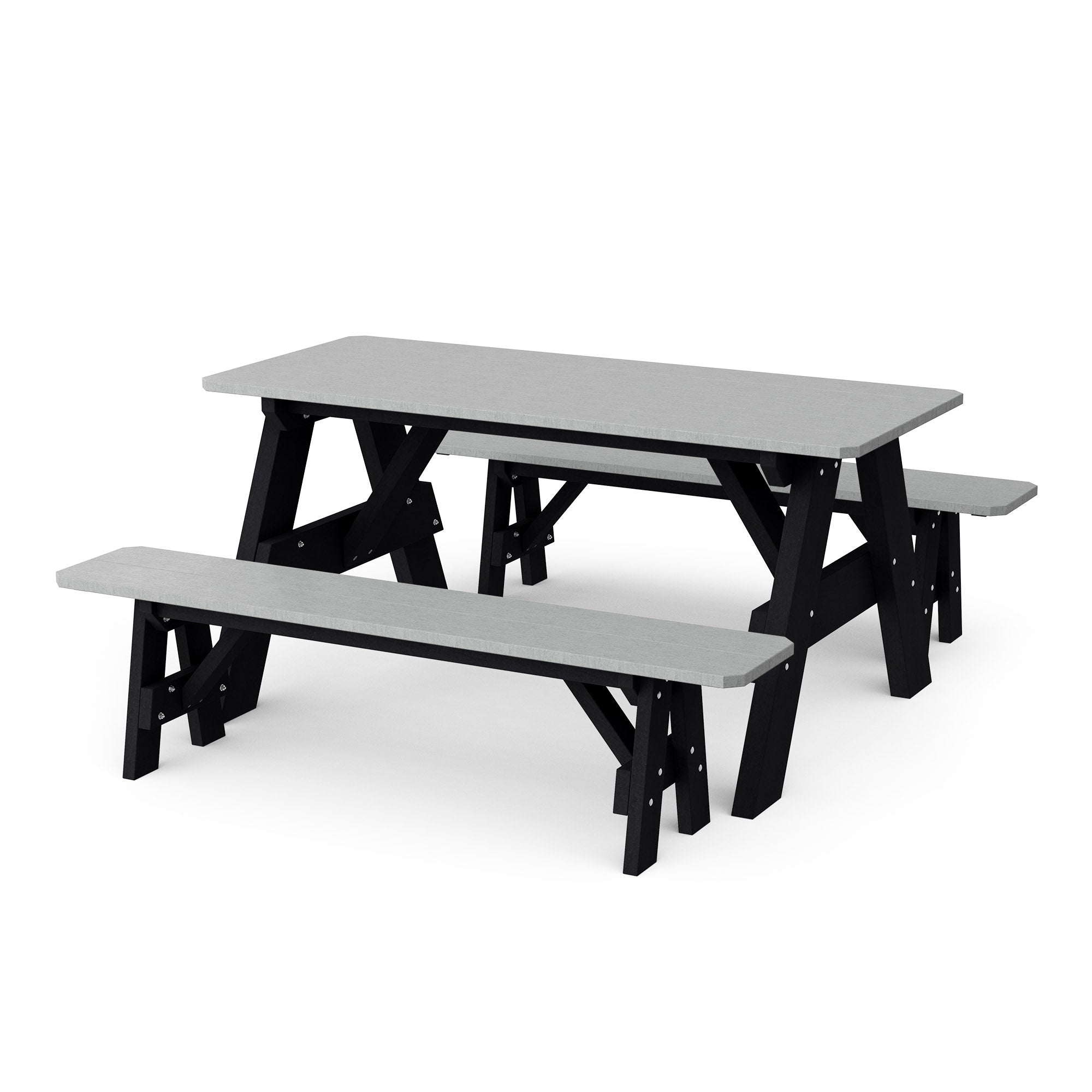 Heritage 72-Inch Outdoor Picnic Table with Detachable Benches - Perfect for Backyard BBQs, Camping & Family Gatherings