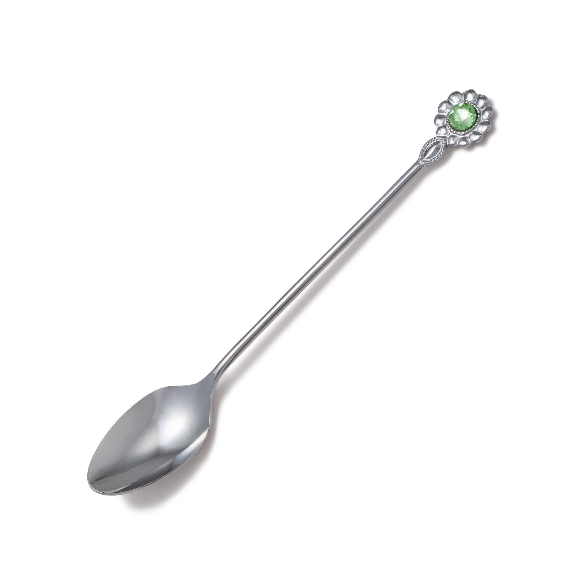 Premium Lumiere Green Teaspoon Set - Elegant Stainless Steel Tea Spoon for Coffee, Tea, Desserts & Kitchen Use