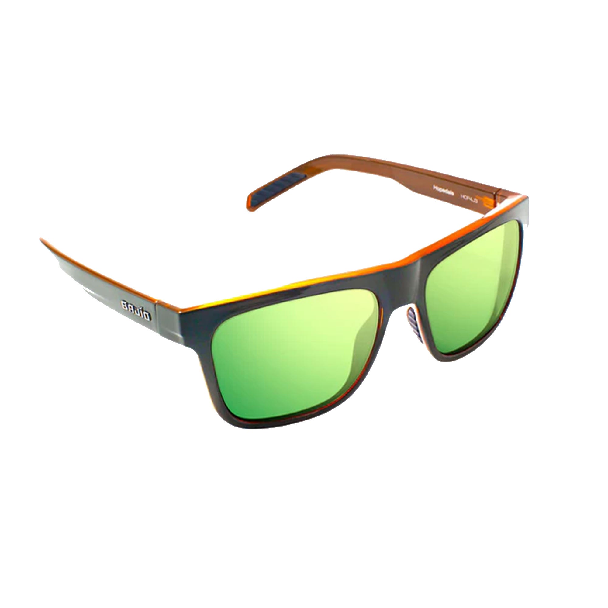 Bajio Hopedale Large Men's Polarized Sunglasses - Green Mango Gloss Frame with Green Mirror Lenses for Outdoor Sports & Driving