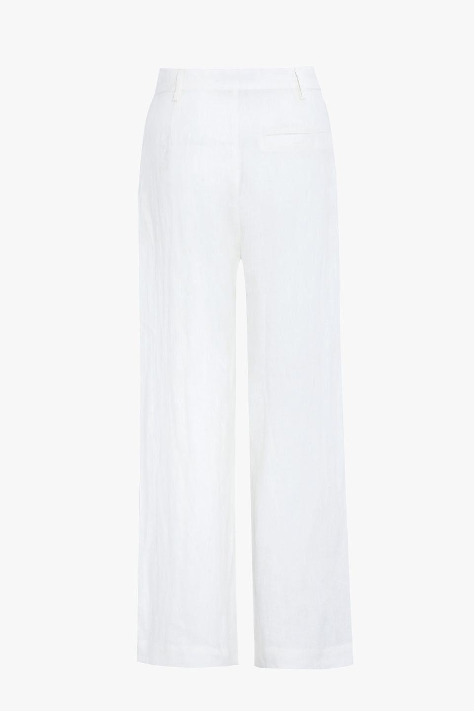 Island Ivory Linen Viscose Pleat Front Wide Leg Pants for Women - Comfortable High Waisted Trousers for Office, Travel & Casual Wear