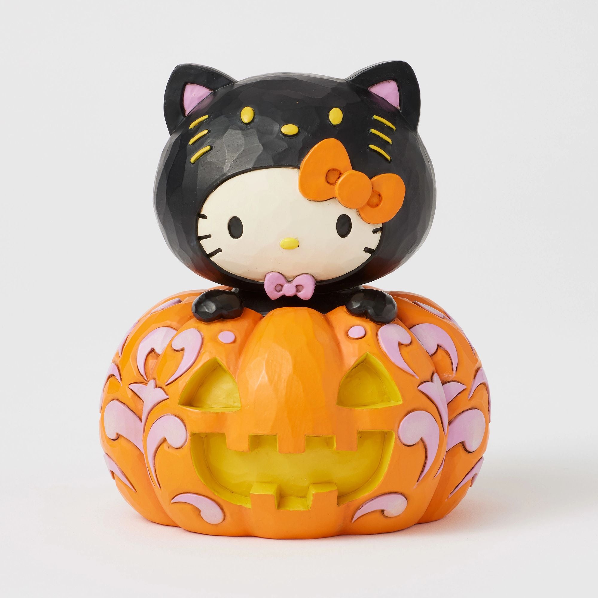 Hello Kitty Black Cat Pumpkin Plush Toy - Cute Kawaii Halloween Decor & Gift for Kids, Girls, Fans - Perfect for Home, Party, Cosplay & Photo Props