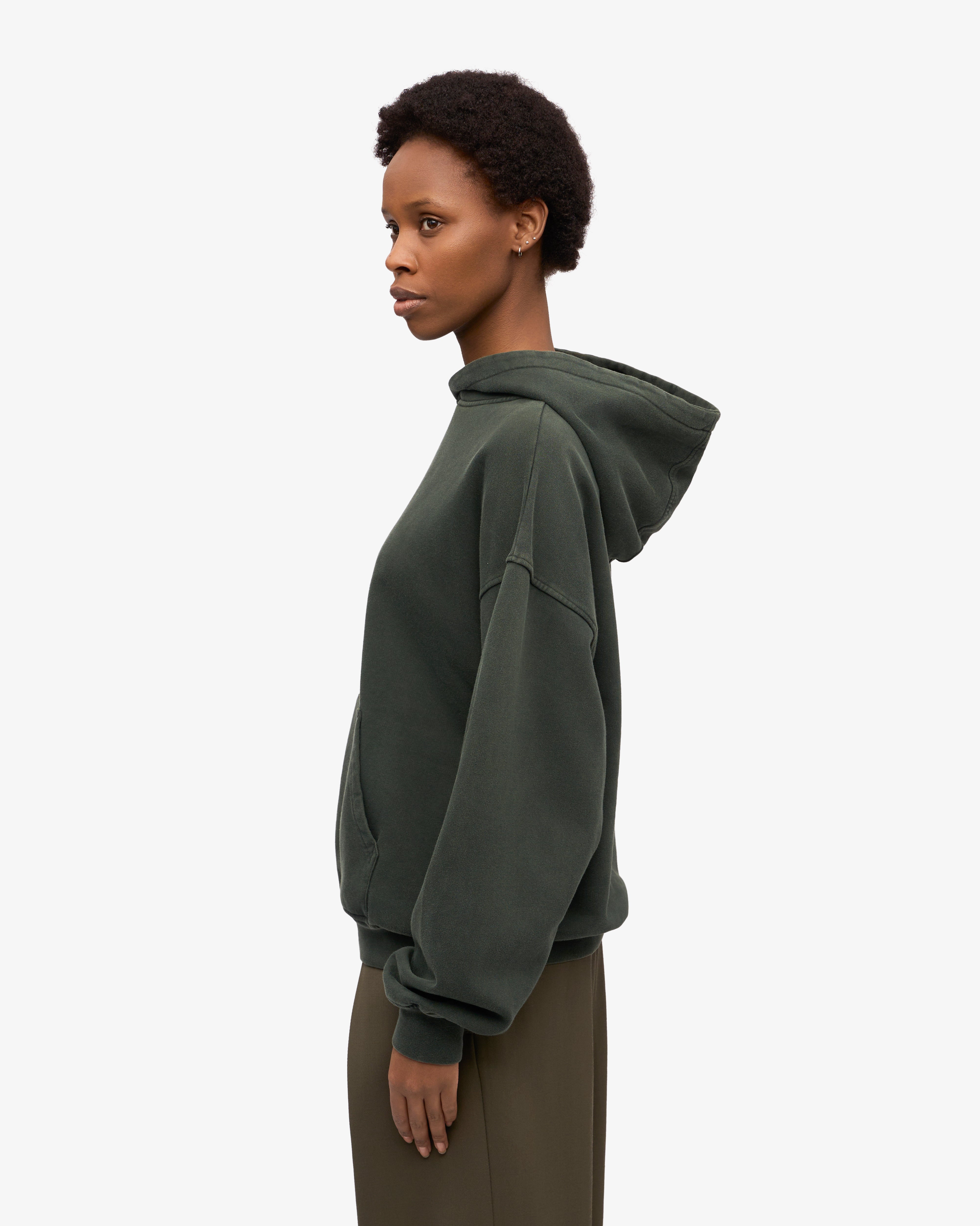 Organic Oversized Hoodie - Midnight Forest Green | Cozy Unisex Pullover for Men & Women | Perfect for Casual Wear, Lounging & Outdoor Activities