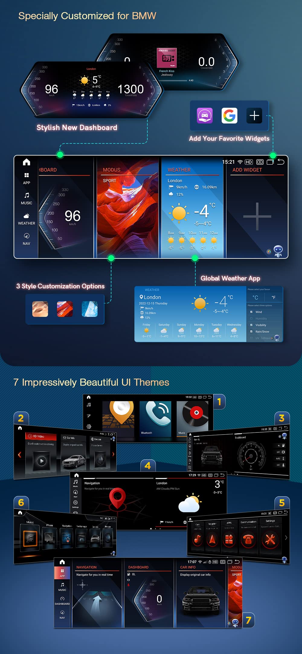 XTRONS 8.8 Inch IPS Touch Screen Android 13 Car Stereo for BMW 3 Series 5 Series E90 E60 CCC - Octa Core 8GB RAM 128GB ROM GPS Navigation System with Built-in Android Auto - Perfect for Driving, Commuting and Road Trips