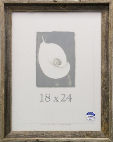 FRAME USA Barnwood Series 18x24 Picture Frames - Authentic Reclaimed Wood Wall Decor for Home, Office & Gallery Displays | Rustic Photo Frames for Family Portraits, Artwork & Memorabilia