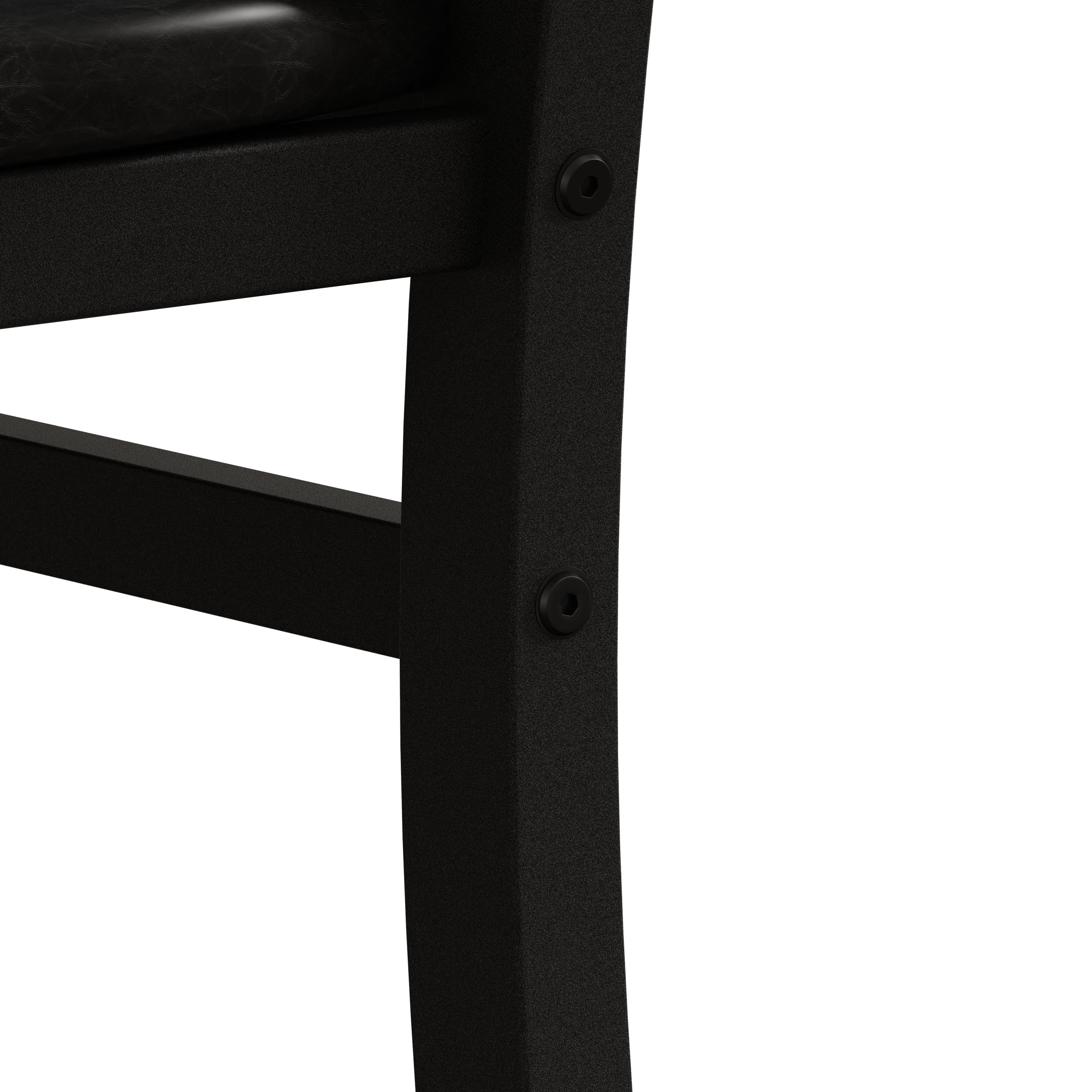 47 Inch Black Tulip Dining Table Set for 4 with Matching Chairs - Perfect for Small Spaces, Dining Rooms & Coffee Shops | Modern Kitchen Furniture for Compact Homes & Cafes