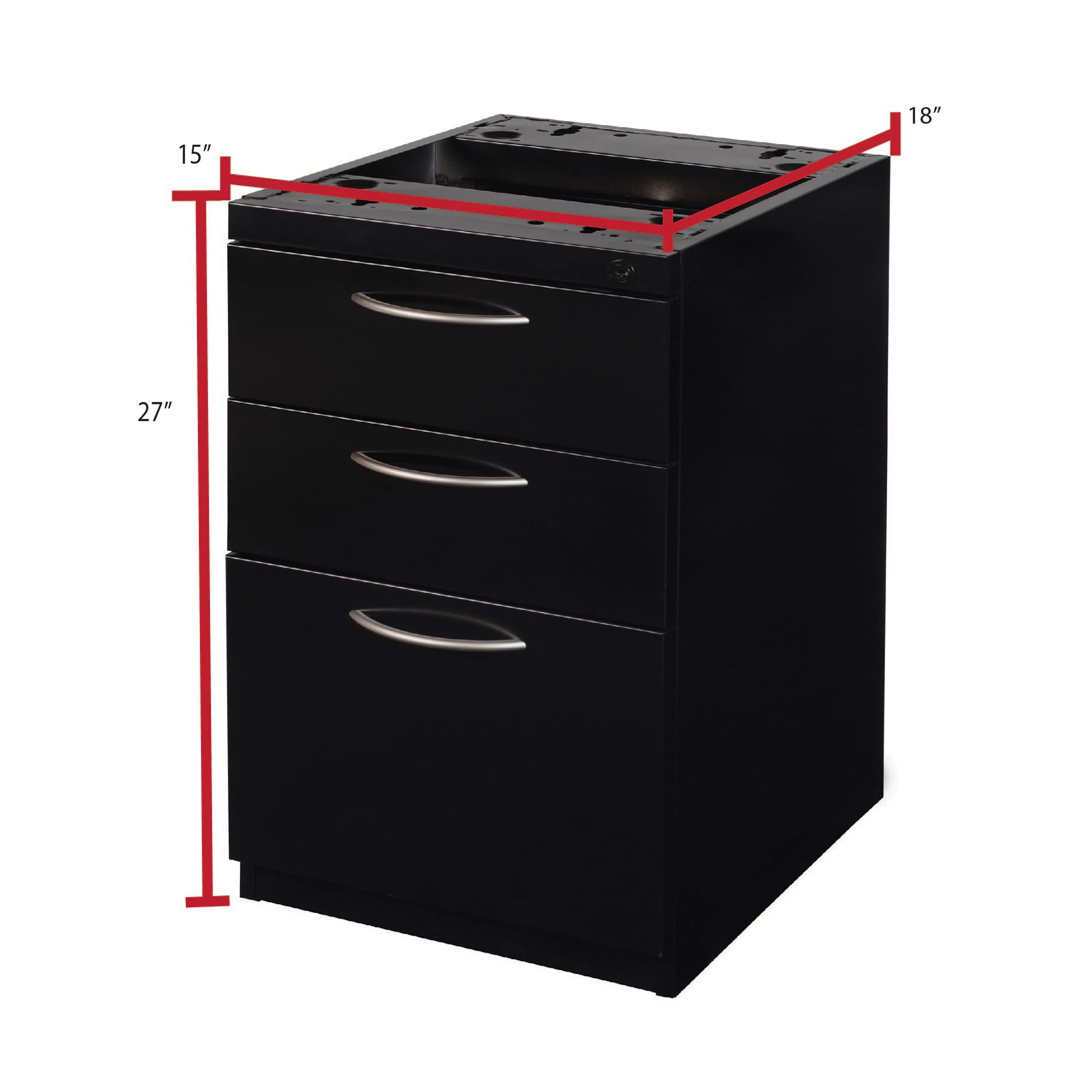 Regency Fusion Box File Pedestal - Black Office Organizer | Perfect for File Storage & Workspace Organization