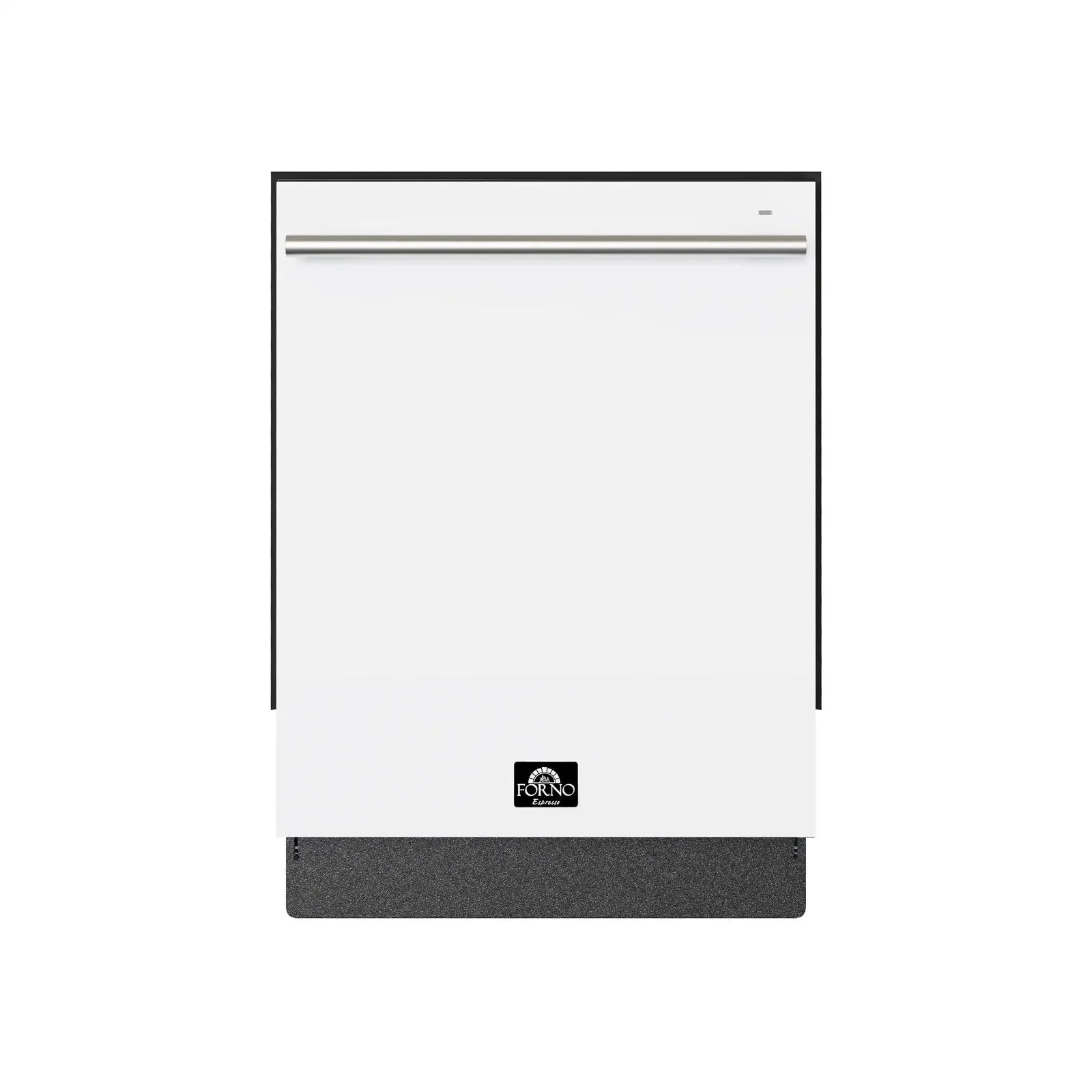 Forno Romano FDWBI8035 24-Inch Built-In Dishwasher in White with Stainless Steel Handle - Energy Efficient, Quiet Operation for Modern Kitchens | Perfect for Small Families and Open-Concept Homes