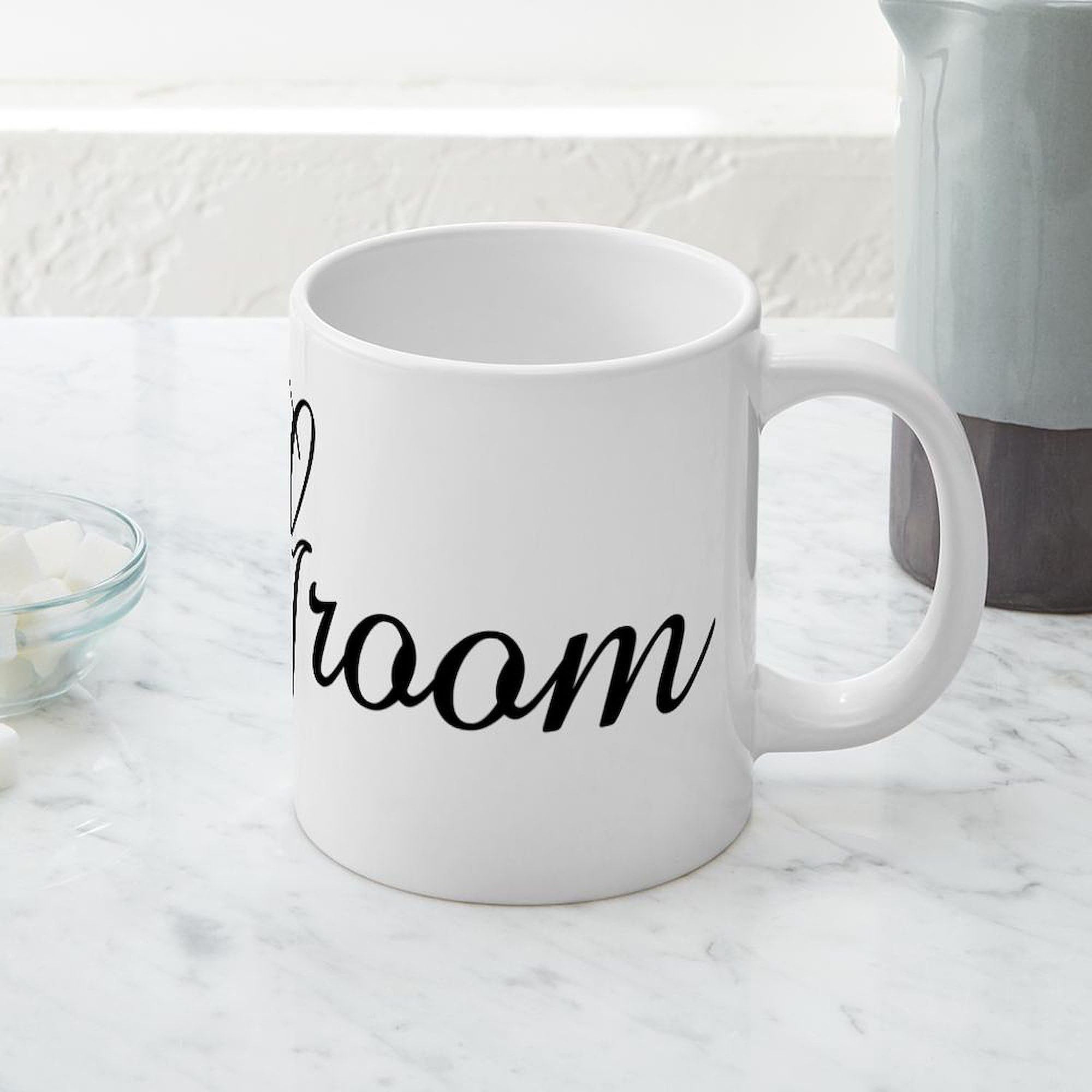 Groom Dark 20oz Ceramic Coffee Mega Mug - Large Capacity Coffee Cup for Home & Office Use - Perfect for Tea, Hot Chocolate & Morning Brews - Ideal Gift for Coffee Lovers & Wedding Parties