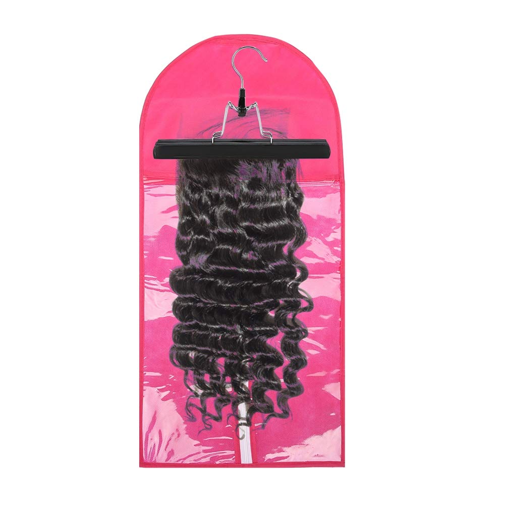 Premium Hair Extensions Carrier - Portable Wig Storage Bag with Hanger & Insulation | Travel-Friendly Organizer for Synthetic & Human Hair Wigs | Perfect for Home, Salon, and On-the-Go Use