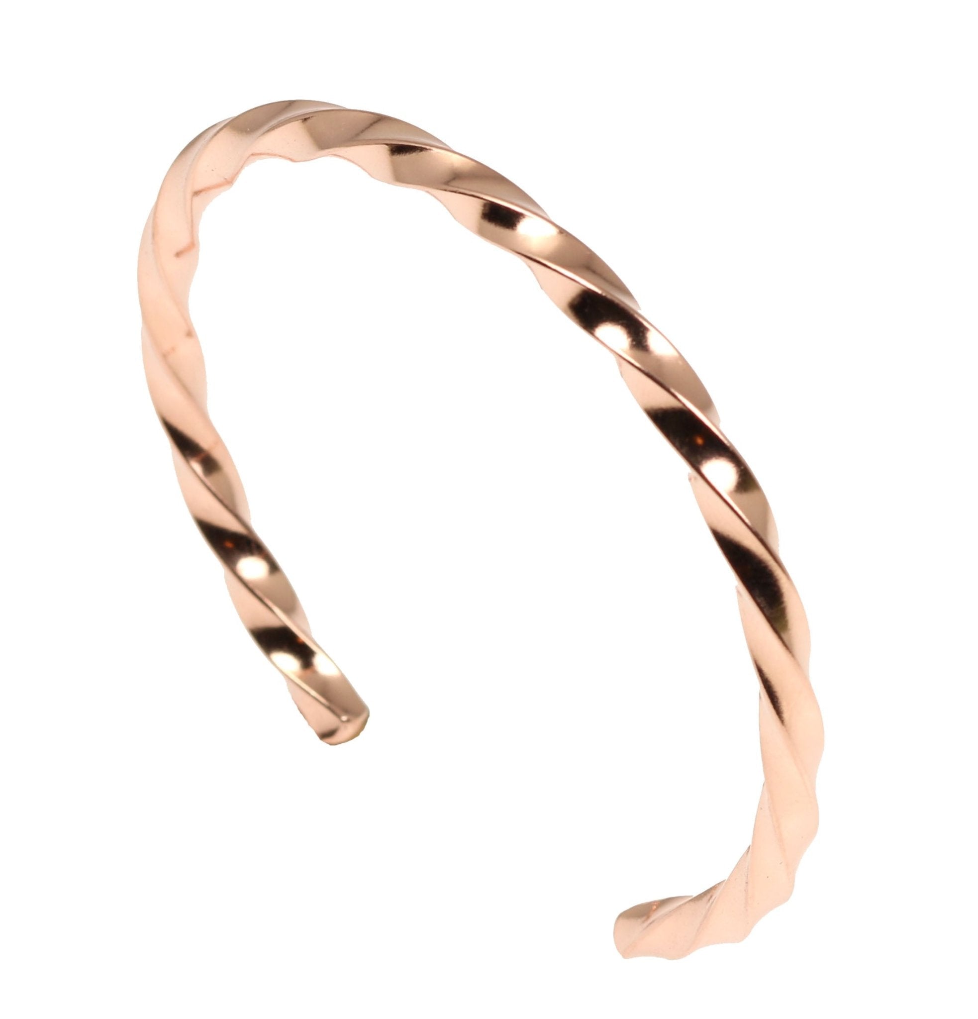 Twisted Copper Cuff Bracelet for Women - Handmade Solid Copper Bangle - Boho Jewelry for Everyday Wear & Special Occasions