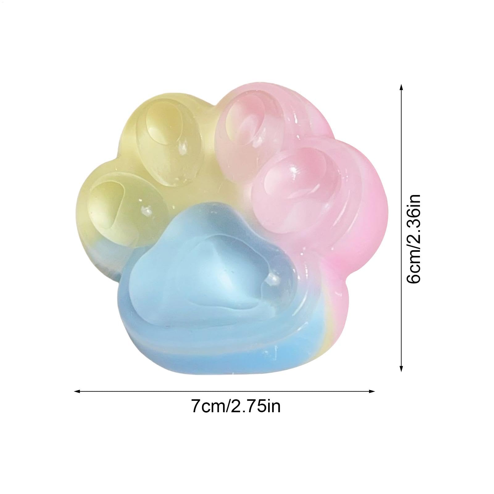 Cat Paw Squeeze Toy - Soft Silicone Stress Relief Fidget Toy for Kids & Adults | Cute Multicolor Slow Rebound Sensory Squishy Ball | Perfect for Anxiety Relief, Office Desk & Classroom Focus