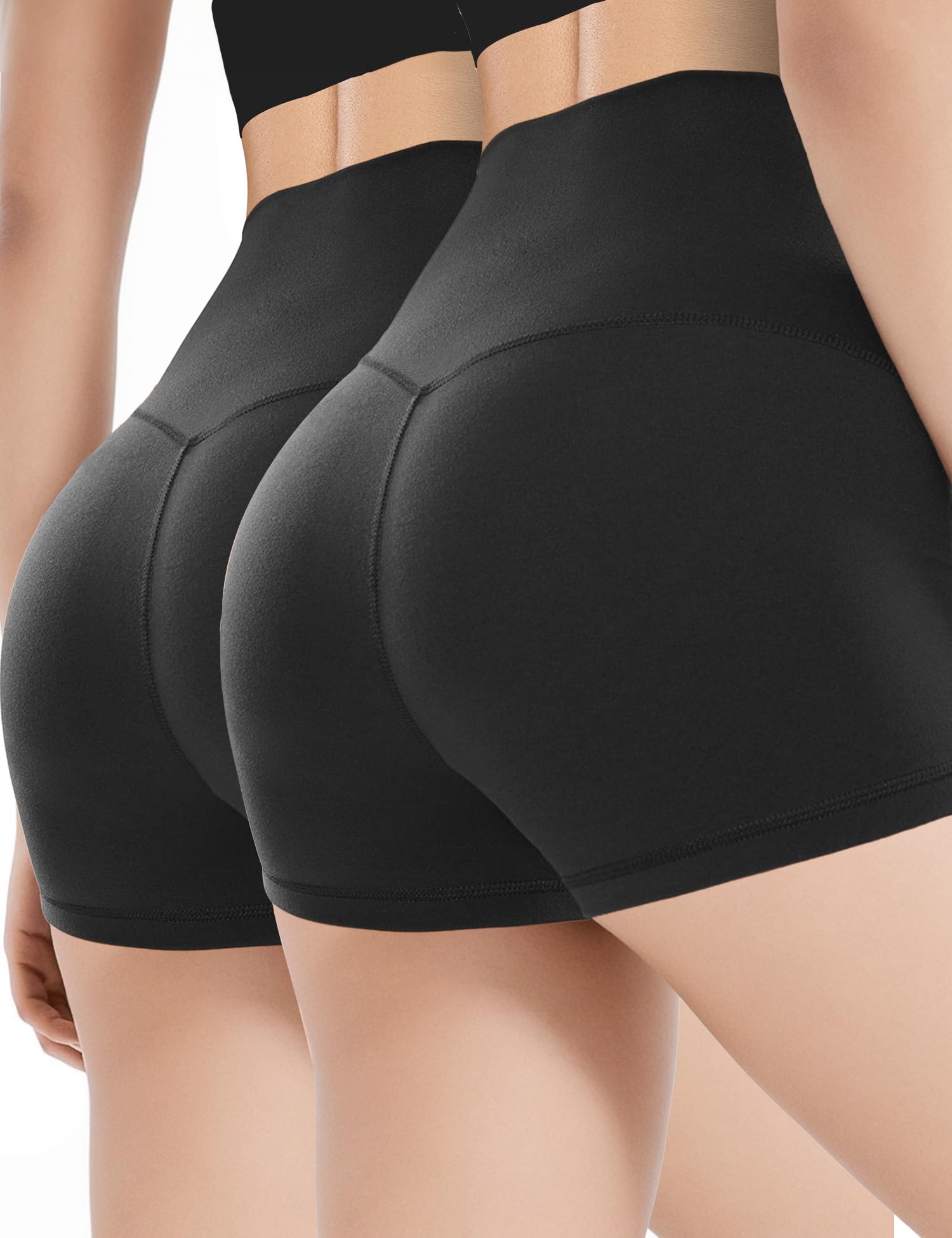 Women's High Waisted Tummy Control Biker Shorts - 2.5