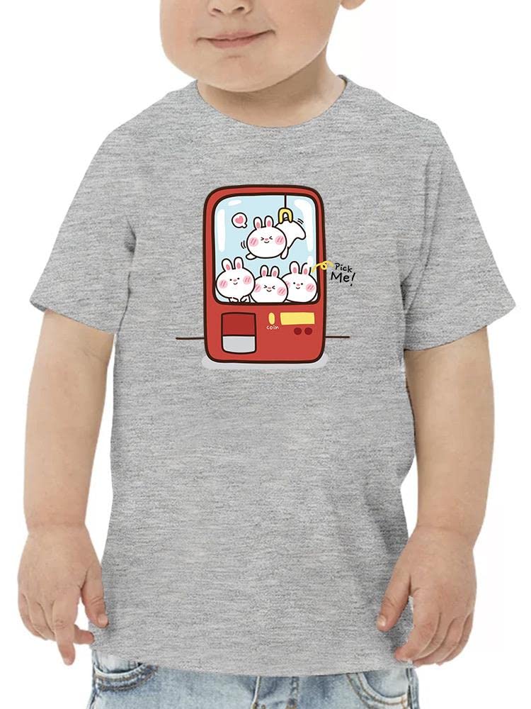 Adorable Bunny Crane Game Graphic T-Shirt for Toddlers - Soft & Comfortable Kids Tee for Playtime, Casual Wear & Family Outings
