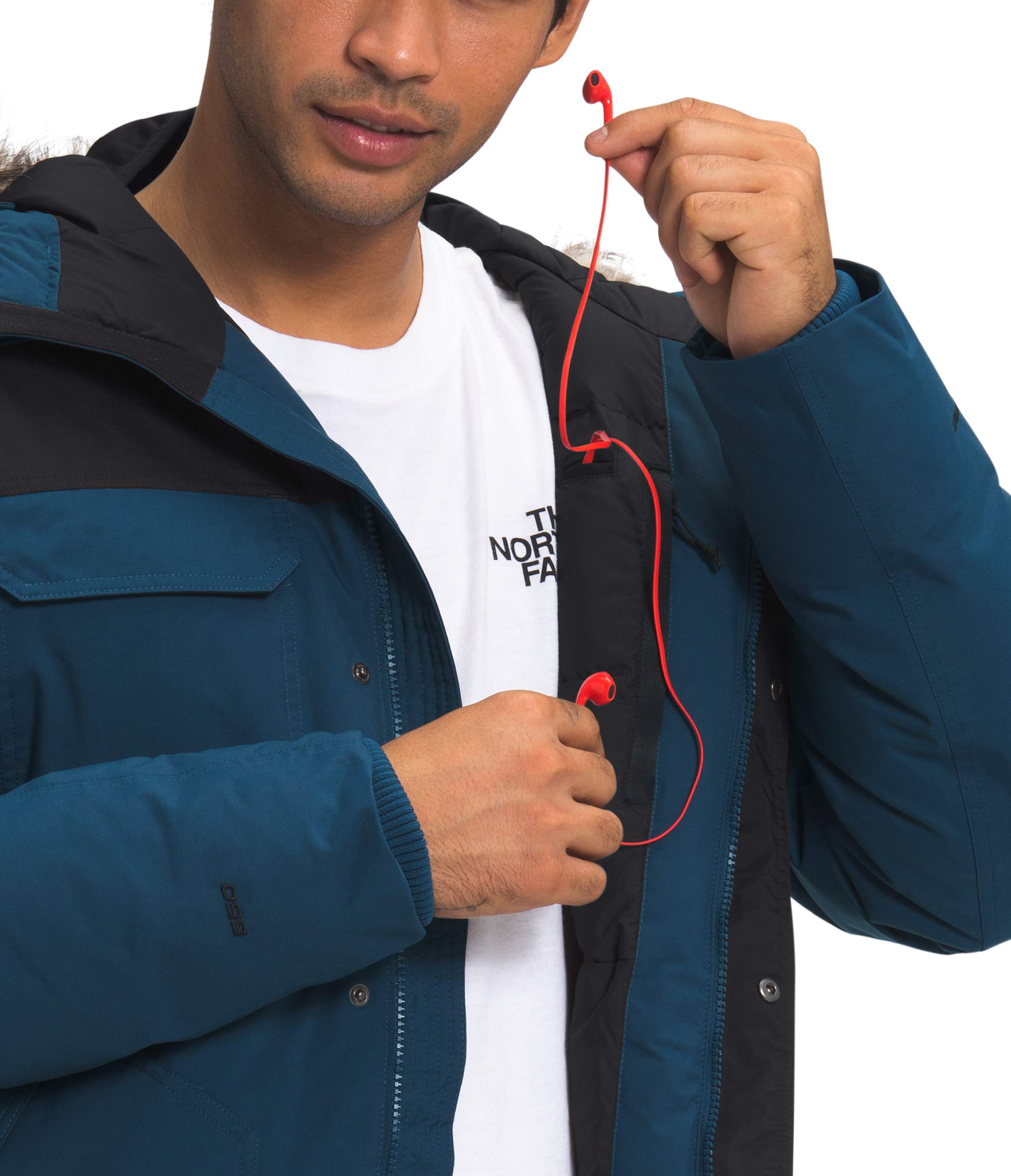 The North Face Men's Gotham Jacket III - Waterproof Winter Coat, Blue Wing Teal/TNF Black, Small - Warm Insulated Parka for Hiking, Skiing & Outdoor Adventures