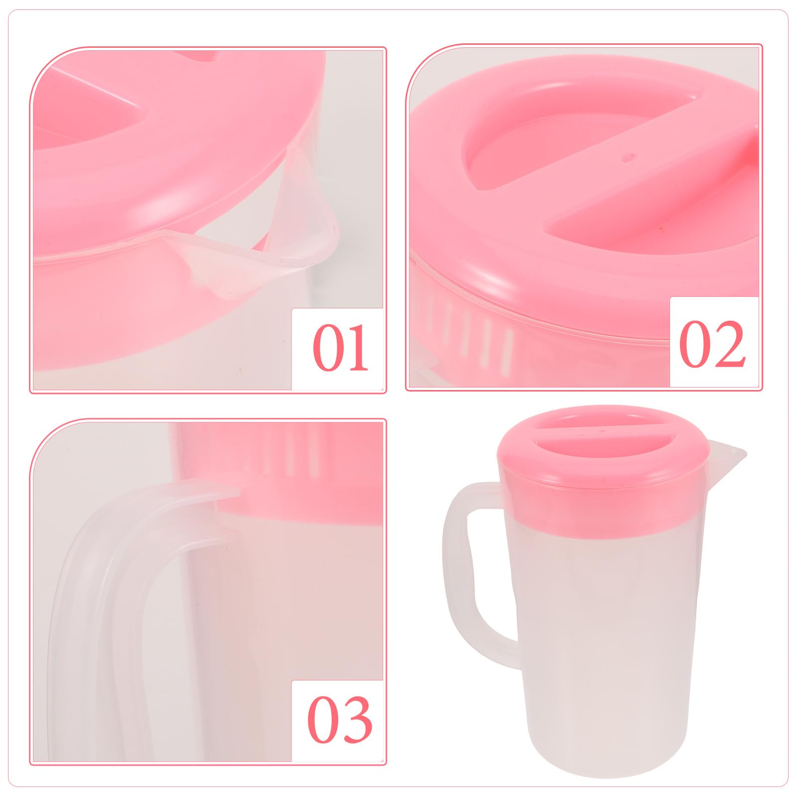 Cabilock 2L Glass Pitcher with Lid - Large Clear Water Jug for Iced Tea, Lemonade & Sun Tea | BPA-Free, Fridge Safe, Shatter-Resistant | Perfect for Parties, Picnics & Home Use