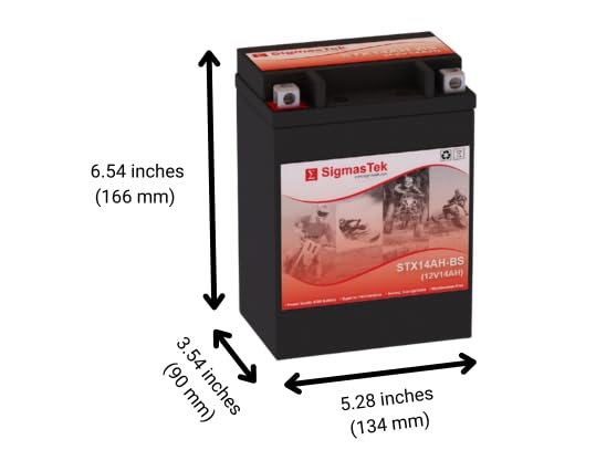 Chrome Battery YB14A-A2 - High-Performance Motorcycle Replacement Battery for Honda, Yamaha & Suzuki - Perfect for Off-Road, Commuting & Long Rides
