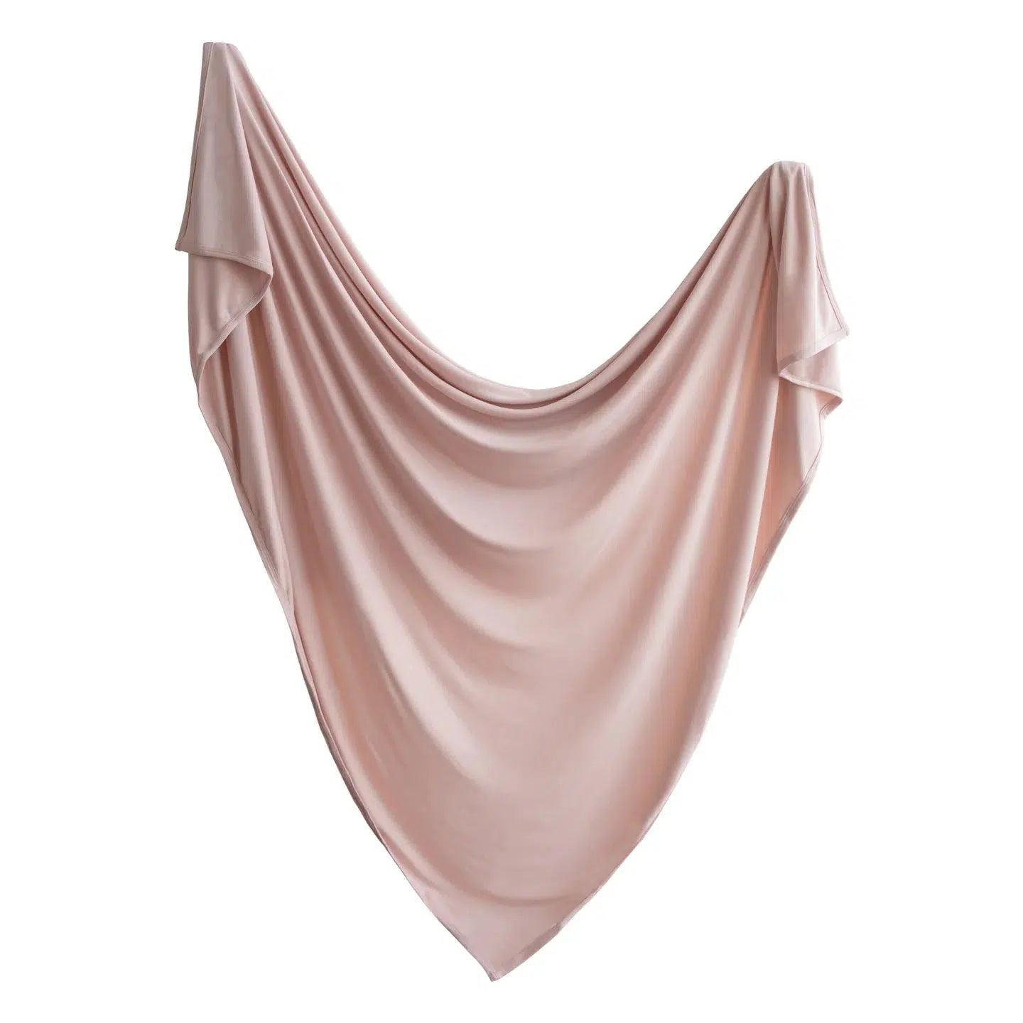 Mushie Stretchy Swaddle Blanket - Soft Baby Swaddle Wrap for Newborns, Breathable & Cozy Infant Blanket in Blush Pink - Perfect for Sleeping, Swaddling & Snuggling