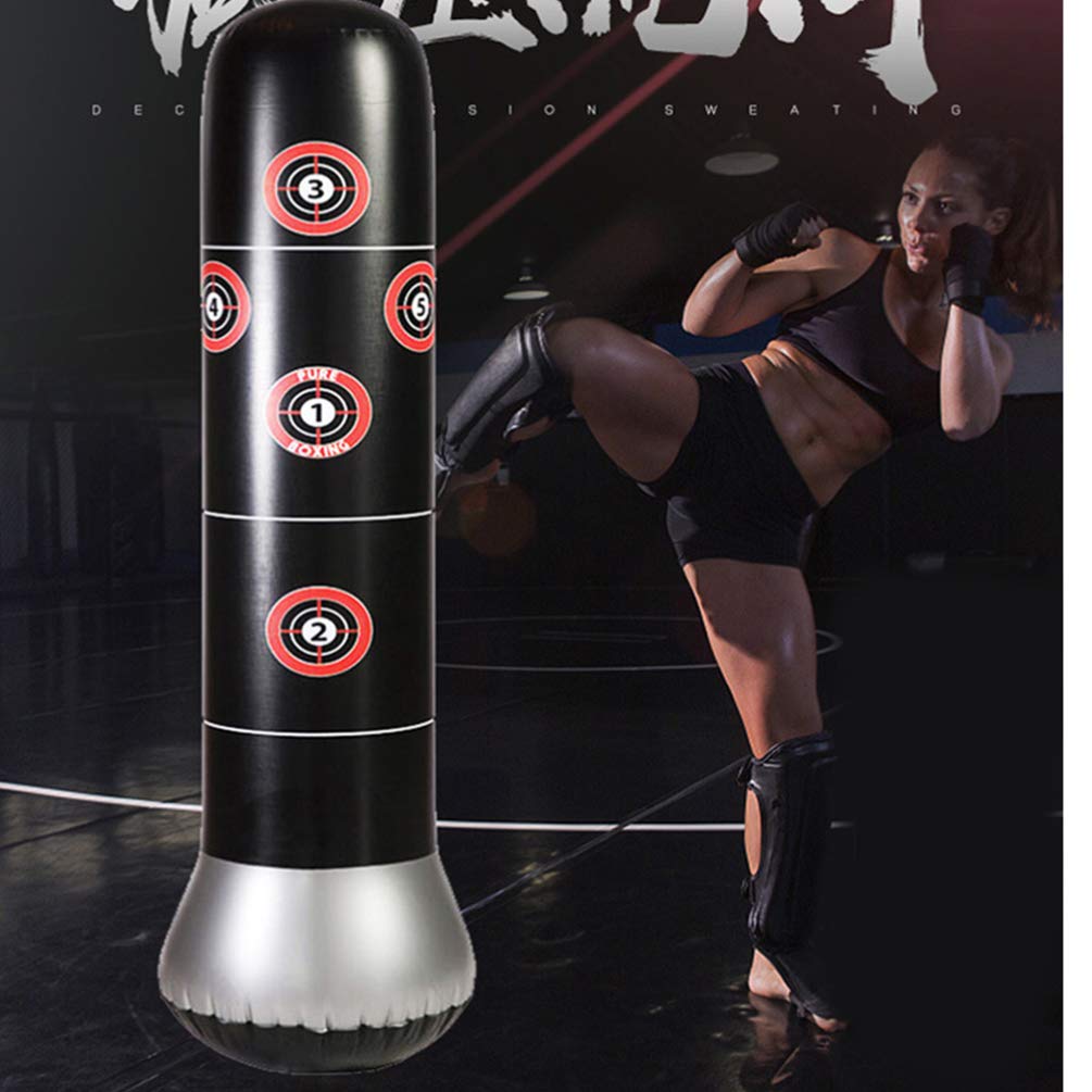 BESPORTBLE Heavy Duty Punching Bag Stand with Inflatable Kickboxing Bag - Adjustable Standing Punch Bag for Boxing, MMA, Home Gym Workouts & Stress Relief