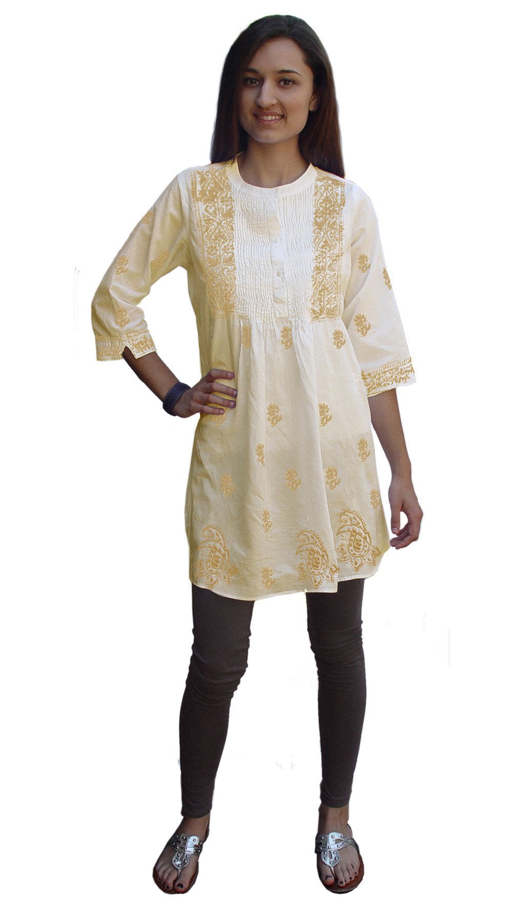 Pure Cotton Hand Embroidered Tunic Top - Traditional Indian Kurti Blouse for Women | Perfect for Festivals, Parties & Casual Wear