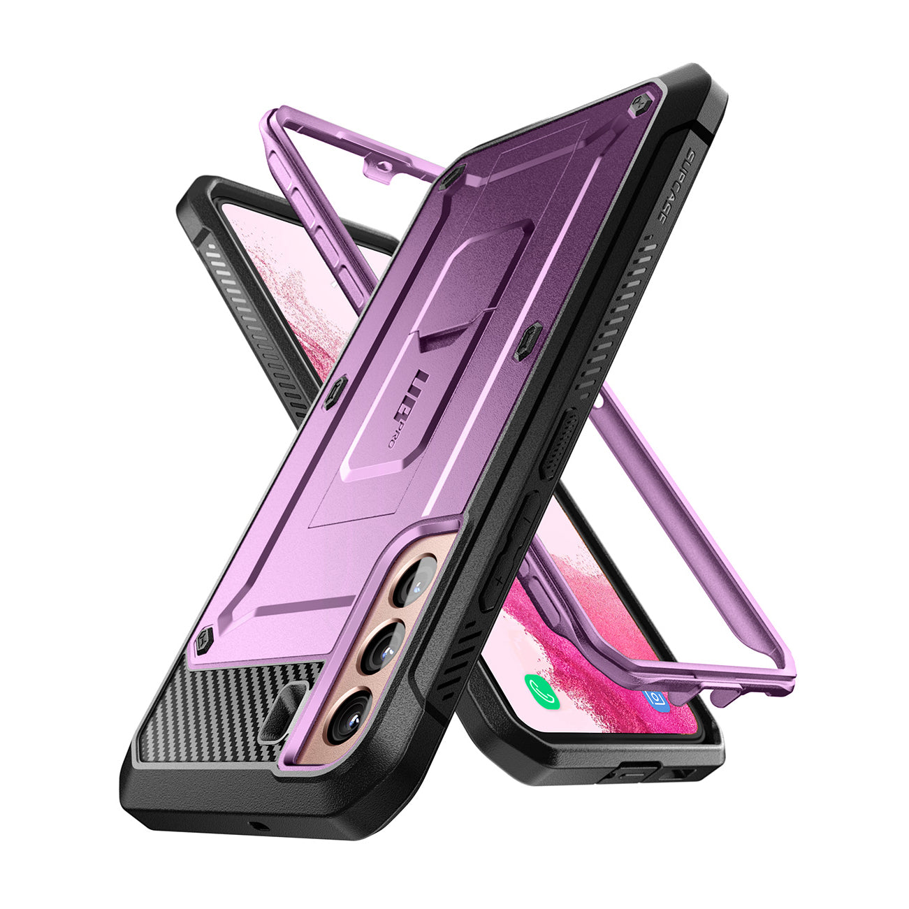 Samsung Galaxy S22 Unicorn Beetle Pro Rugged Case - Heavy Duty Protection, Shockproof & Slim Design in Metallic Purple - Perfect for Outdoor, Work & Everyday Use