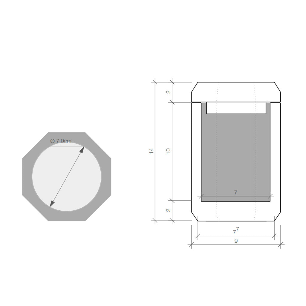 Kristall Multipurpose Storage Box - Free Standing Clear Glass Organizer for Home, Office, and Bathroom Decor