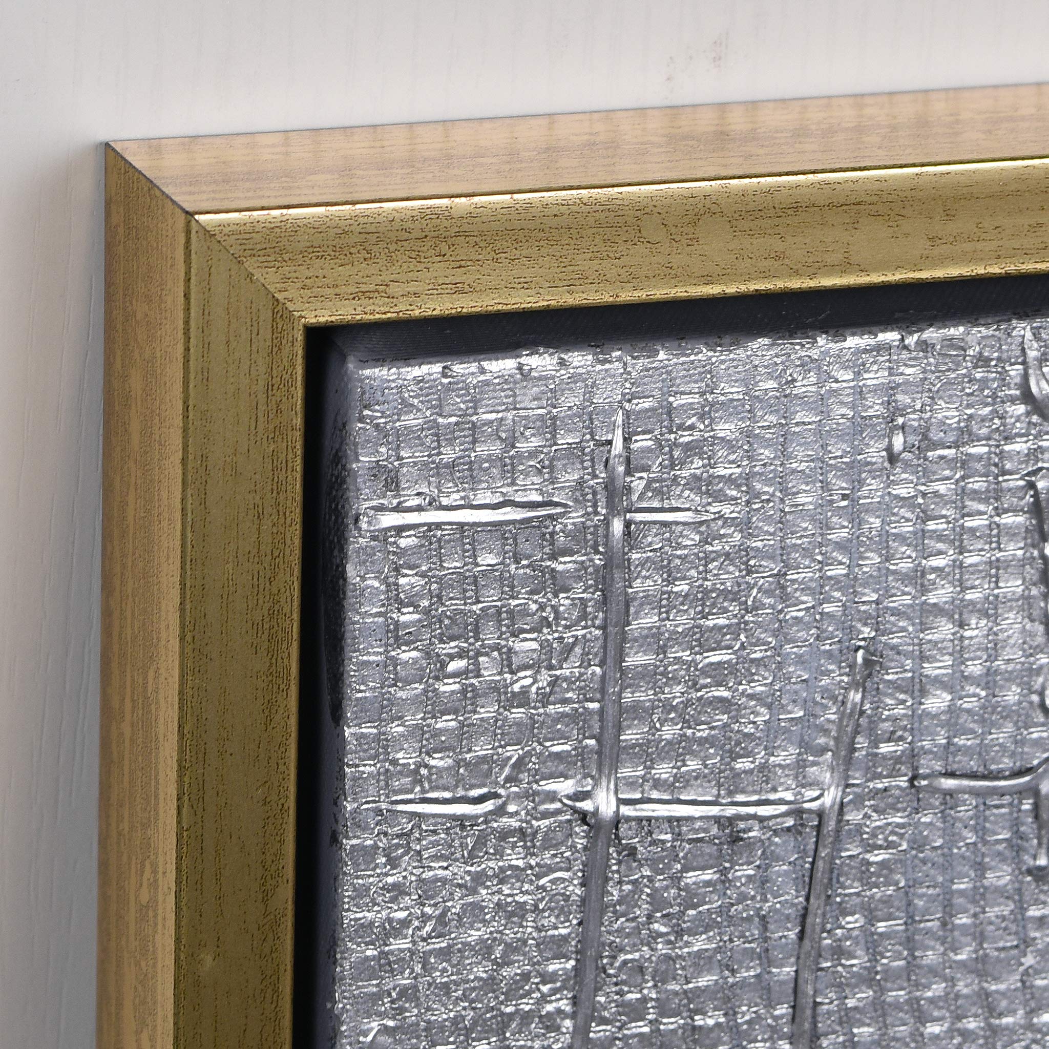 Abstract Wall Art Textured Hand Painted Canvas by Martin Edwards - Gold Framed Modern Painting 36x36 Inches - Perfect for Living Room, Bedroom & Office Decor