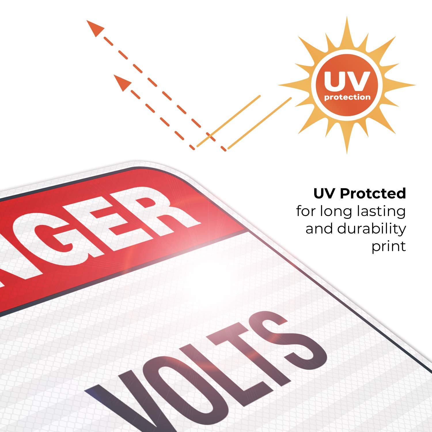 ANSI Danger Sign - 12x18 Inches, 3M EGP Reflective Aluminum, Fade Resistant for Indoor & Outdoor Use | Sigo Signs Volts Sign (SI-5448) | Made in USA | Perfect for Construction Sites, Warehouses & Hazardous Areas