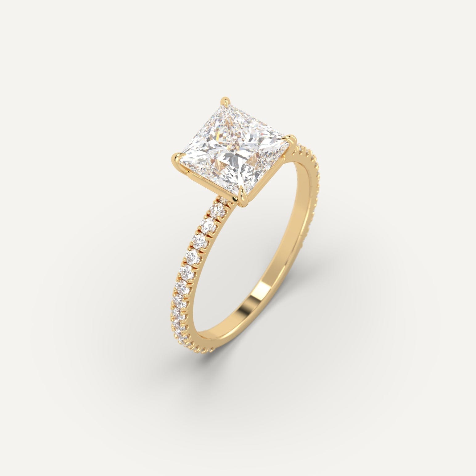 2 Carat Princess Cut Diamond Engagement Ring - Sparkling Solitaire for Wedding, Proposal & Anniversary Gifts