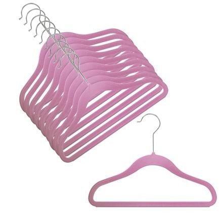 Ultra-Slim Kids Velvet Hangers for Shirts & Pants - 100-Pack Light Purple - Space-Saving Closet Organizer for Children's Wardrobe & Nursery Storage