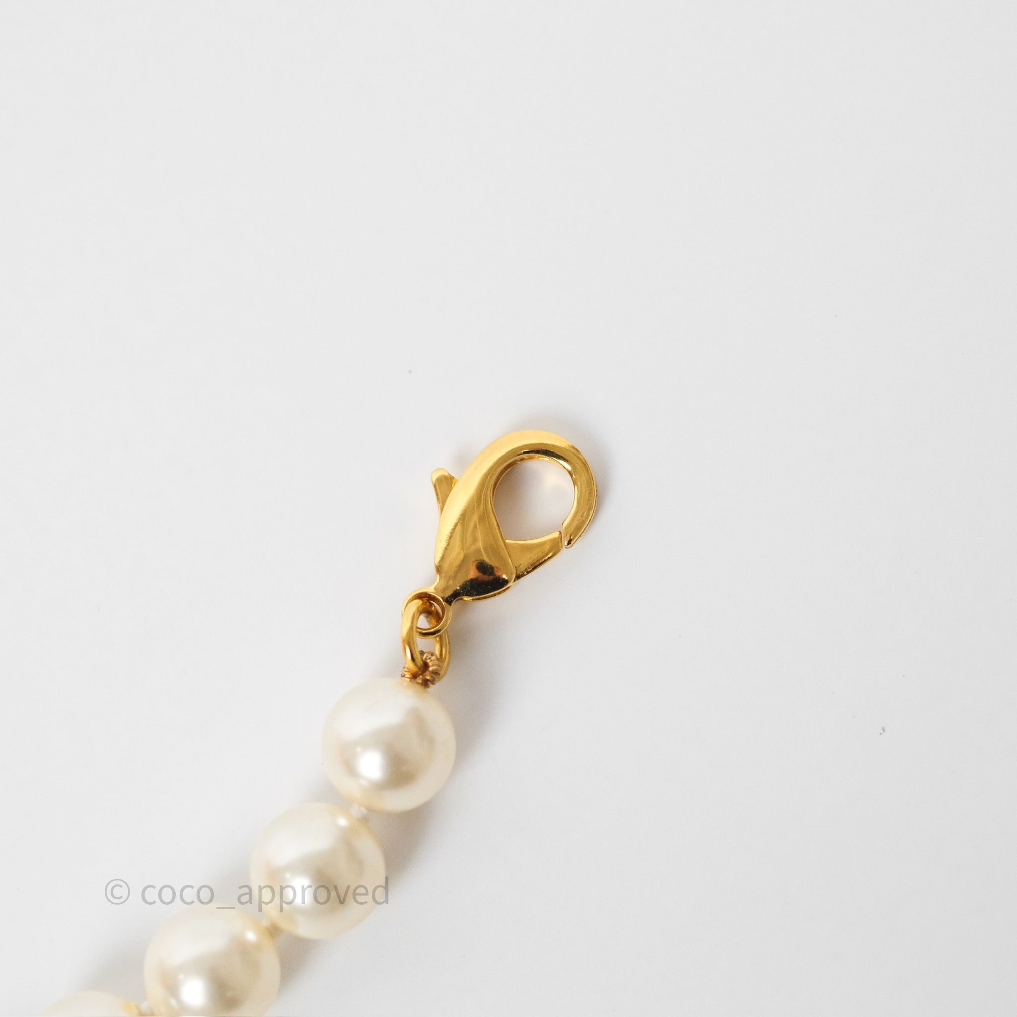 Chanel CC Pearl Long Necklace in Gold Tone - Elegant Fashion Jewelry for Women | Perfect for Parties, Weddings & Special Occasions
