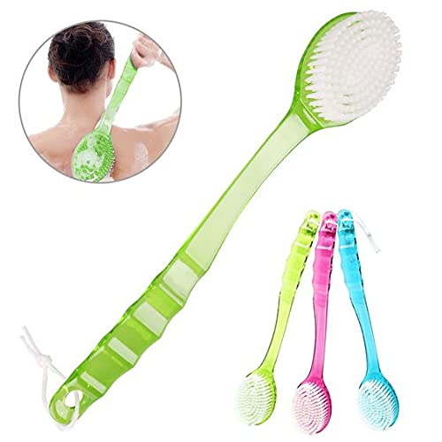 Premium Long Handle Body Scrub Brush - Exfoliating Bath Brush for Men & Women - Back Scrubber with Extended Handle - Pack of 1 - Ideal for Shower, Bath & Spa Exfoliation (M4)