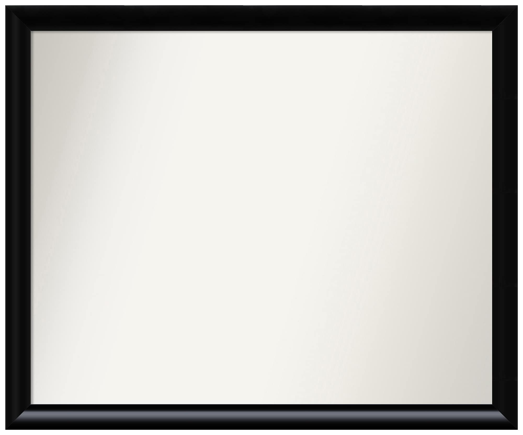 Amanti Art Non-Beveled Custom Wall Mirror - 29x35 Inches, Steinway Black Scoop Frame - Bathroom, Living Room, Bedroom Decor - Various Sizes Available - Elegant Black Wall Mirror for Home & Office