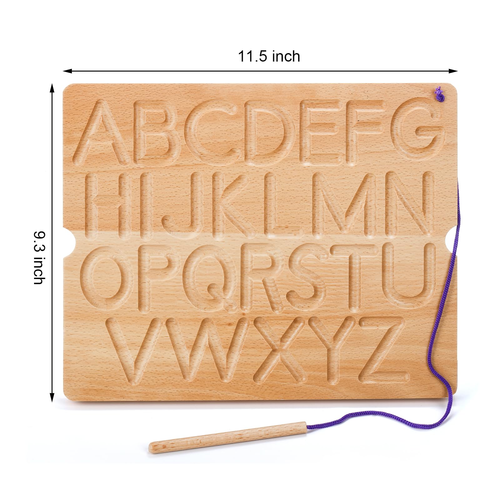 Wooden Alphabet Tracing Board for Kids 3-5 | Montessori Letter & Number Learning Toy for Preschool Writing Practice | Perfect for Classroom & Homeschool Use