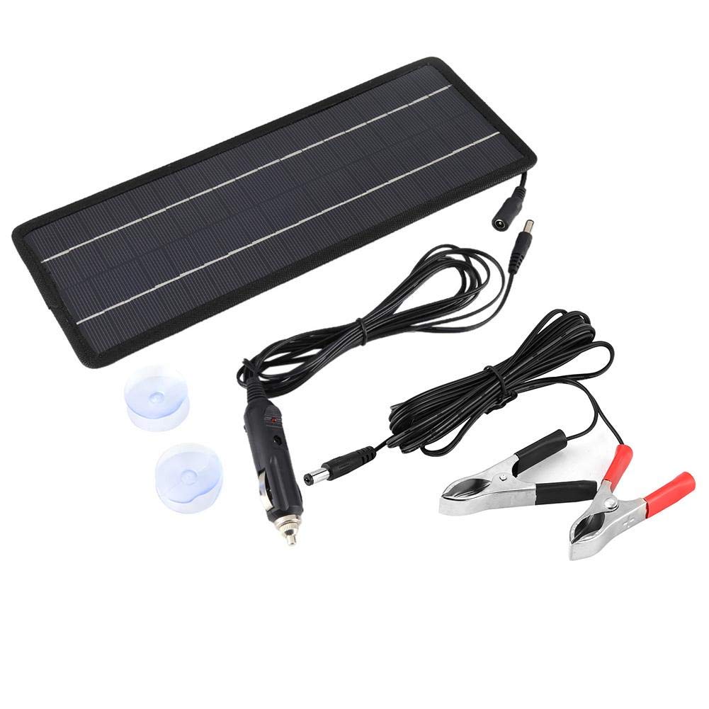 Dioche 12V 100W Monocrystalline Solar Panel Charger - 12.5 x 4.8 Inch Portable Solar Panel with Suction Cups for Cars, Trucks, RVs, Boats & Marine - Perfect for Road Trips, Camping & Off-Grid Power