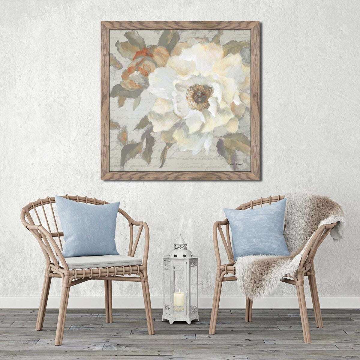 Blooming Peony Letter I Acrylic Print by Lanie Loreth - Elegant Floral Wall Art for Home, Office & Wedding Decor
